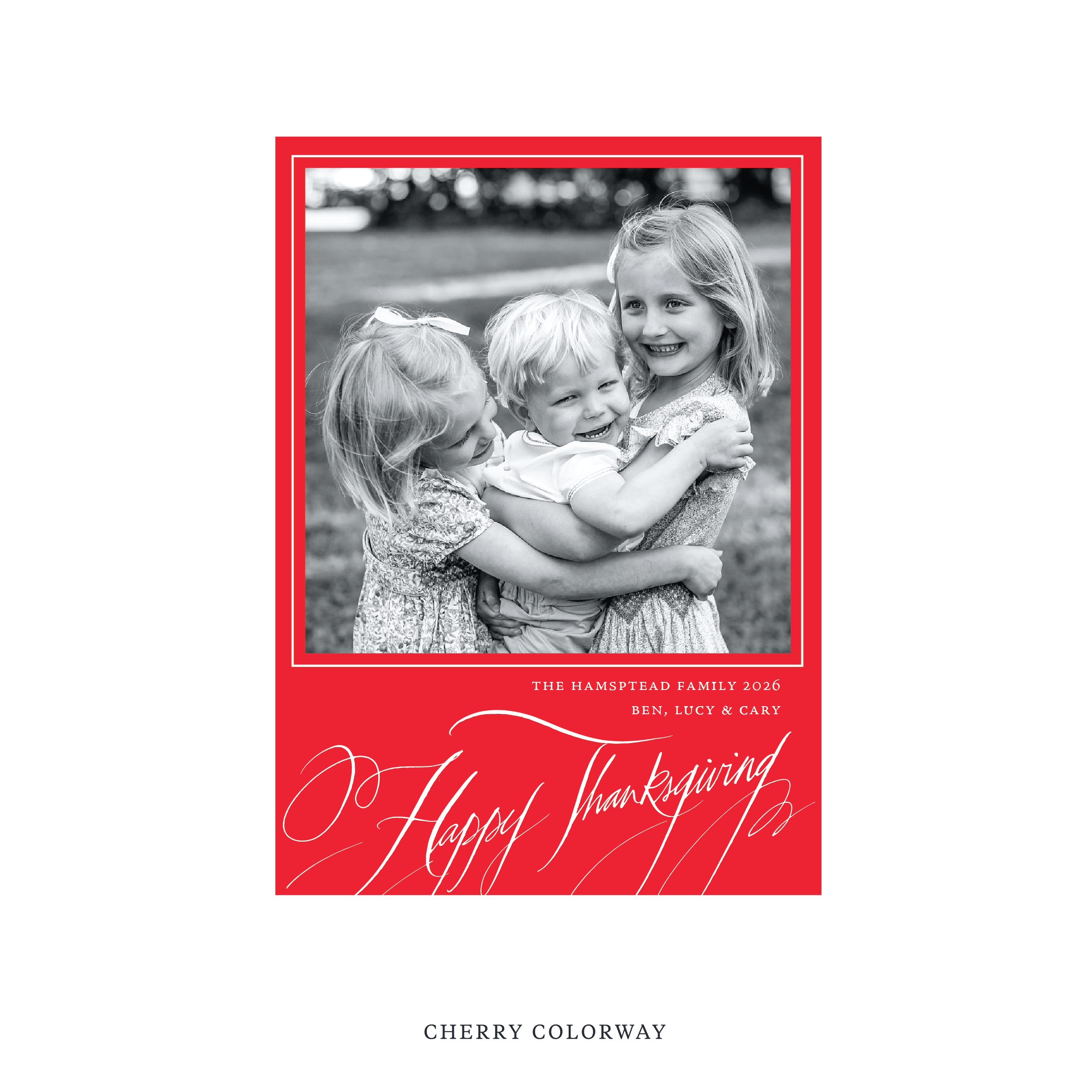 Hampton Classic Printed Holiday Card, Medium