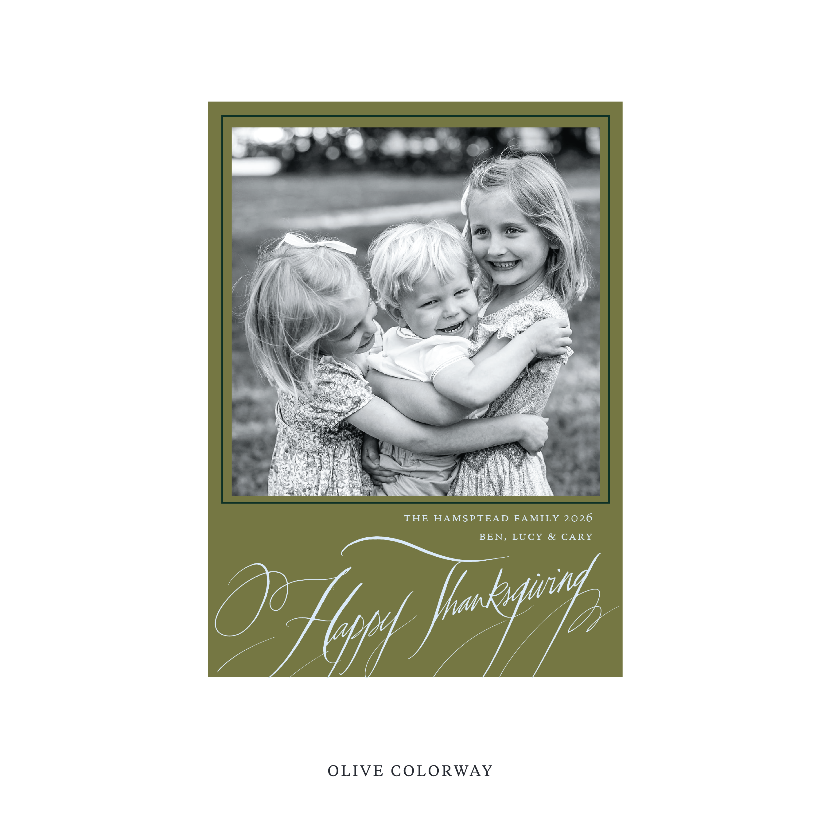 Hampton Classic Printed Holiday Card, Medium