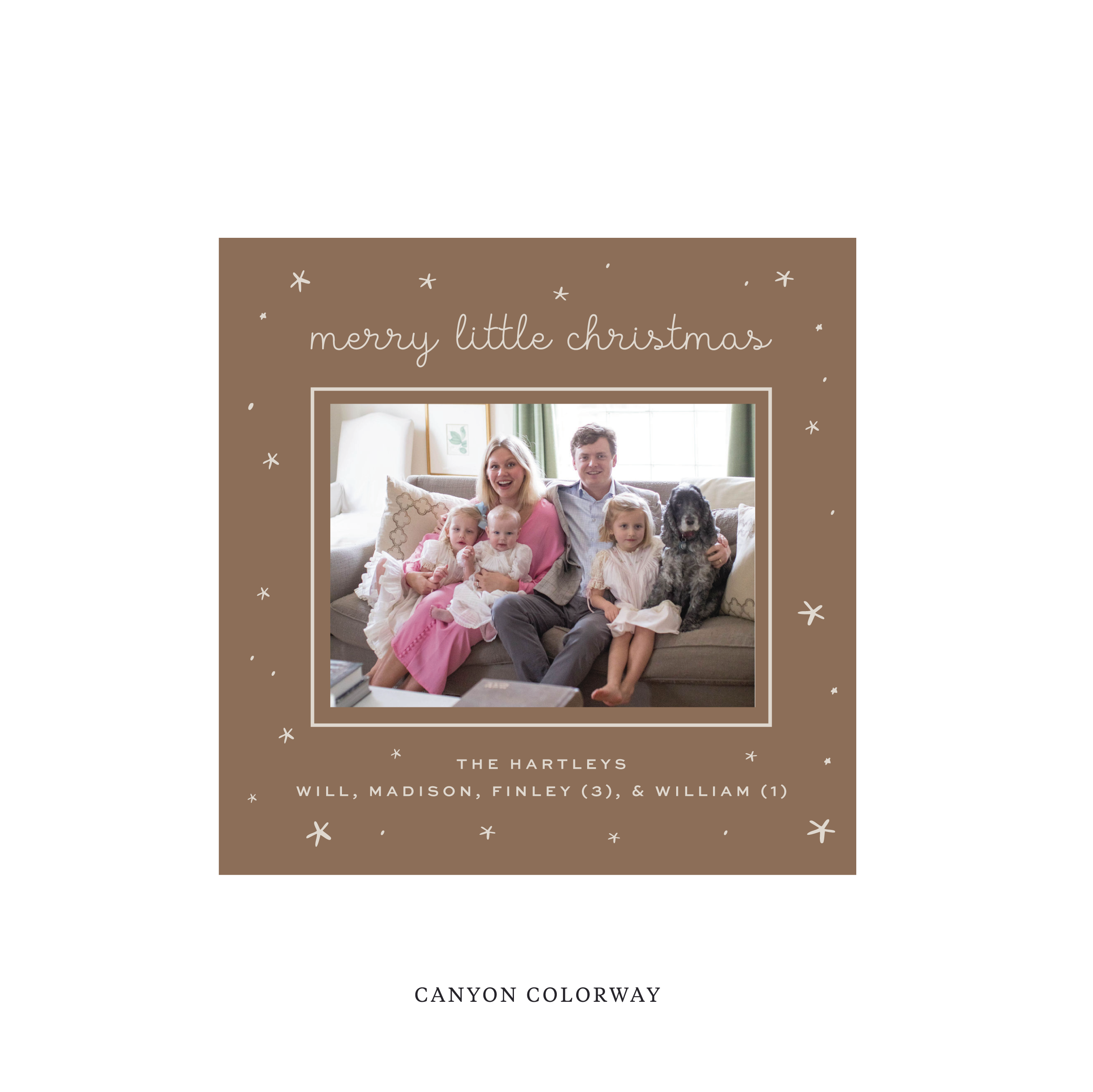 Hartley Classic Flat Print Holiday Card, Square