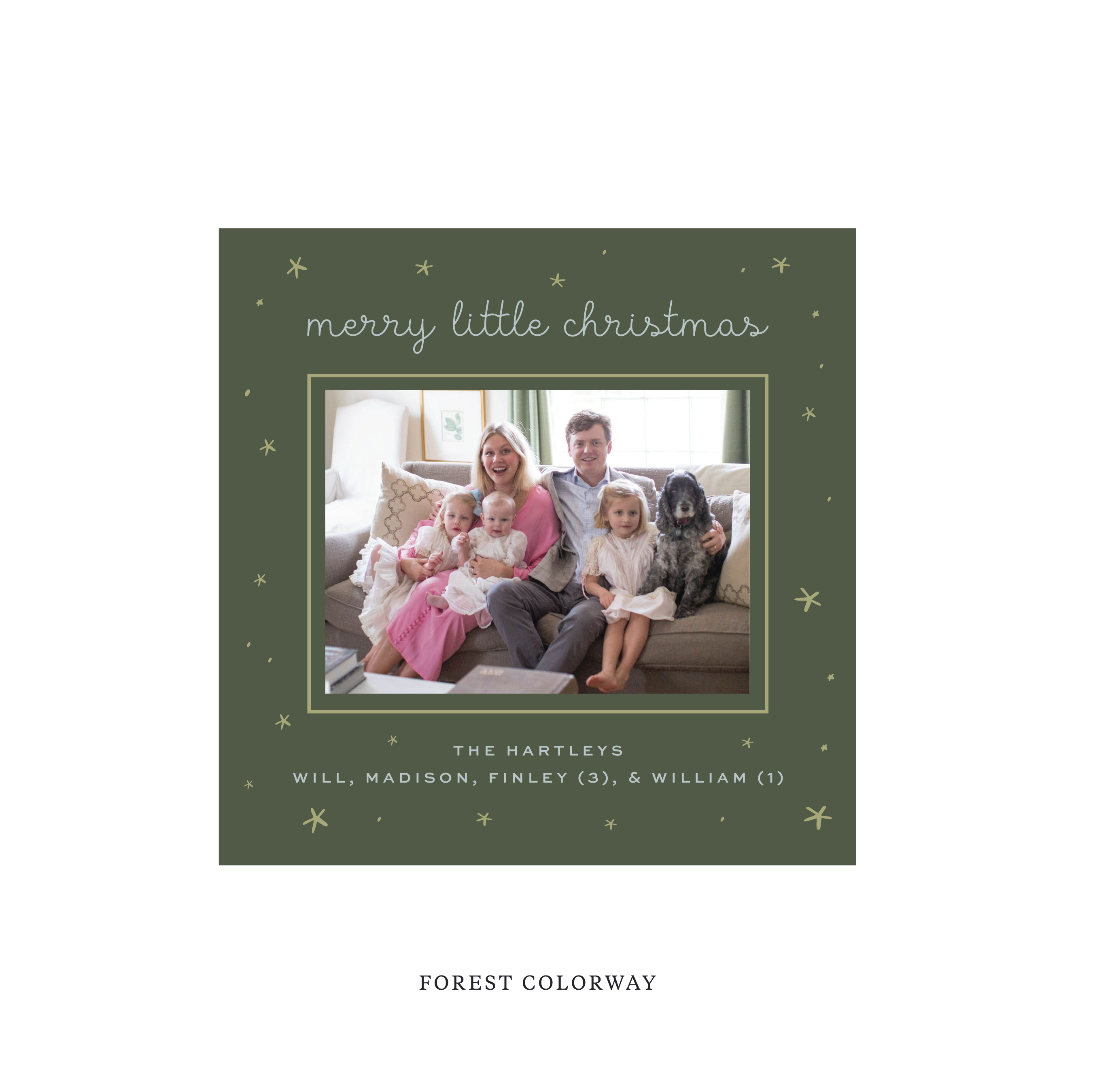 Hartley Classic Flat Print Holiday Card, Square