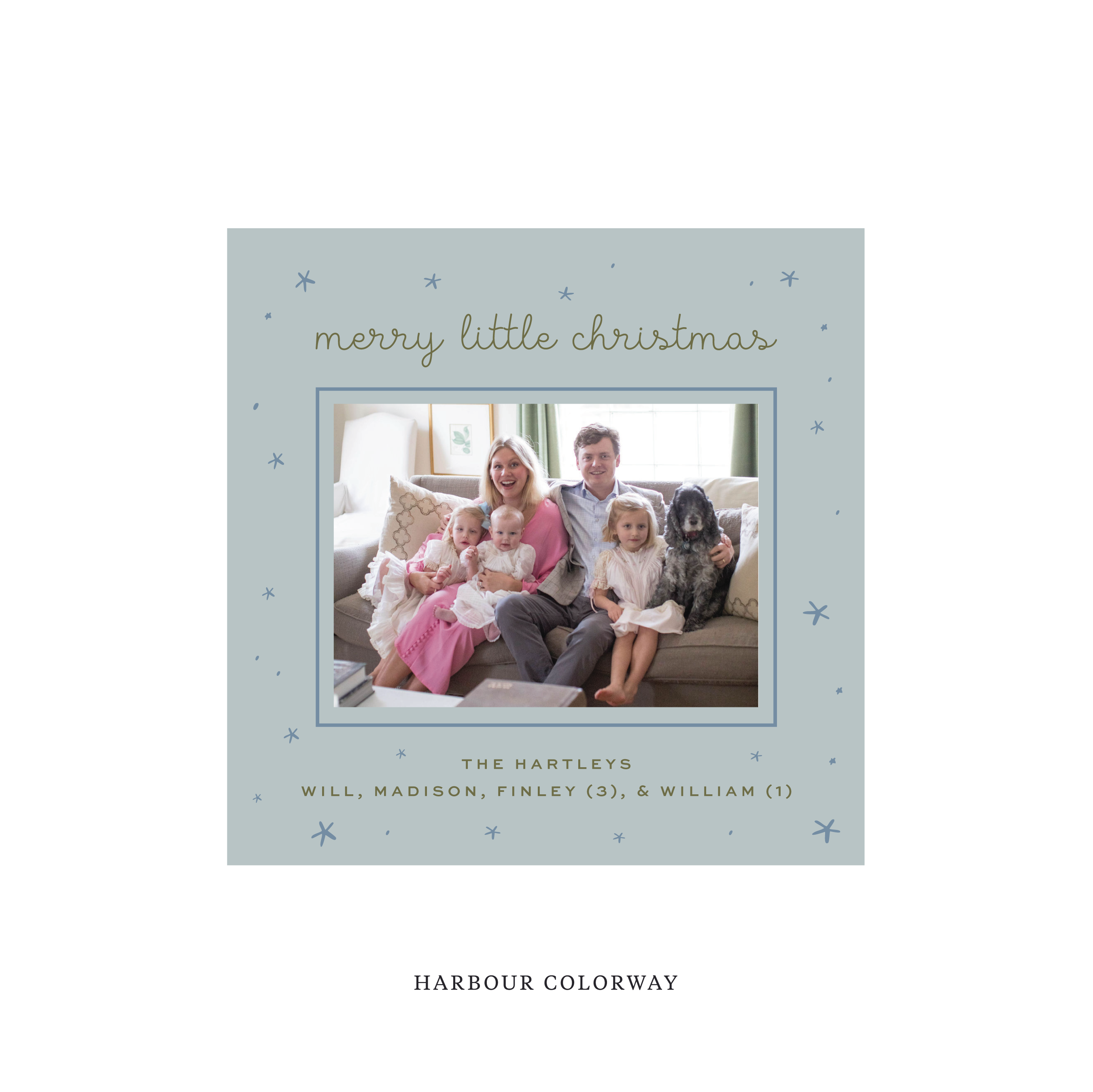 Hartley Classic Flat Print Holiday Card, Square