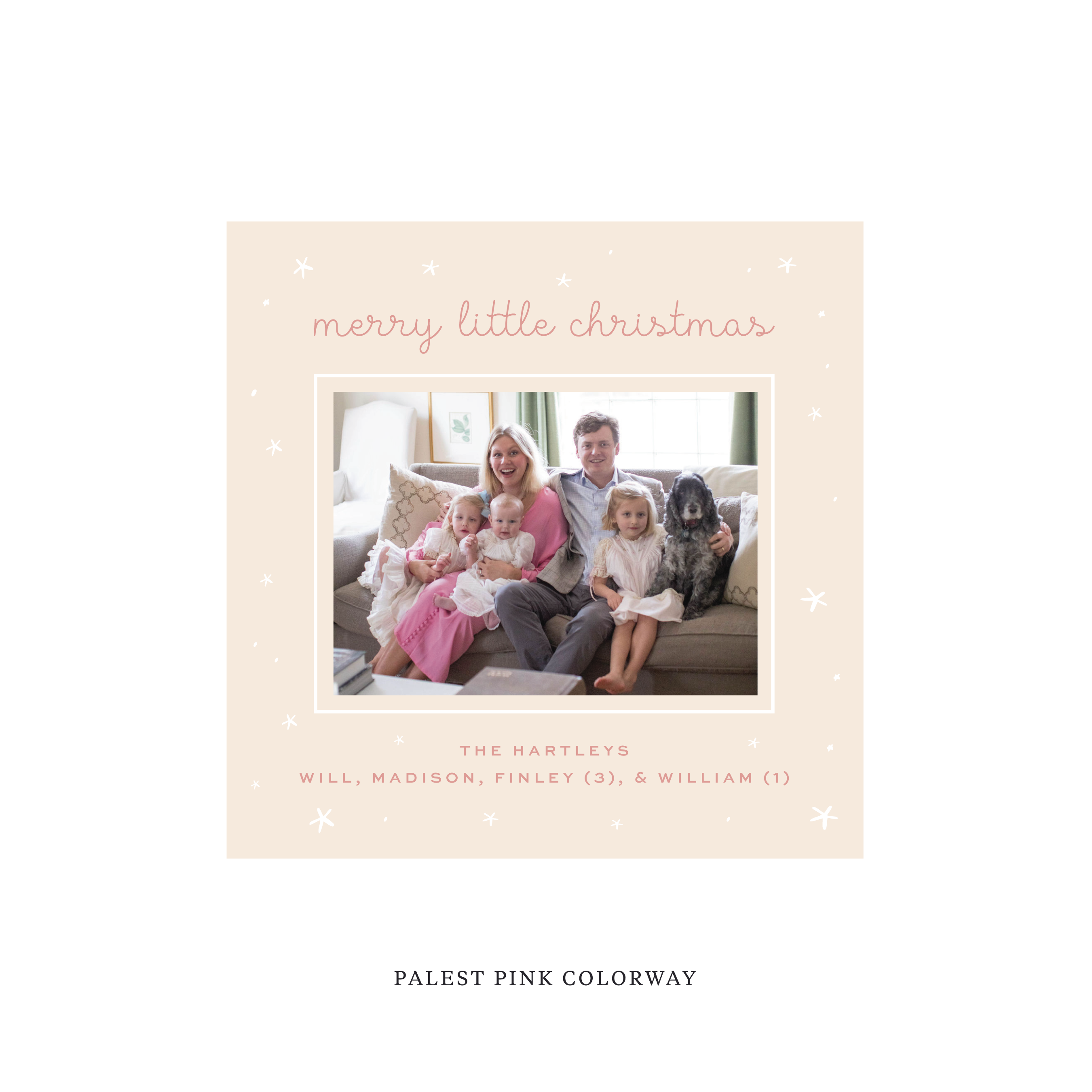 Hartley Classic Flat Print Holiday Card, Square