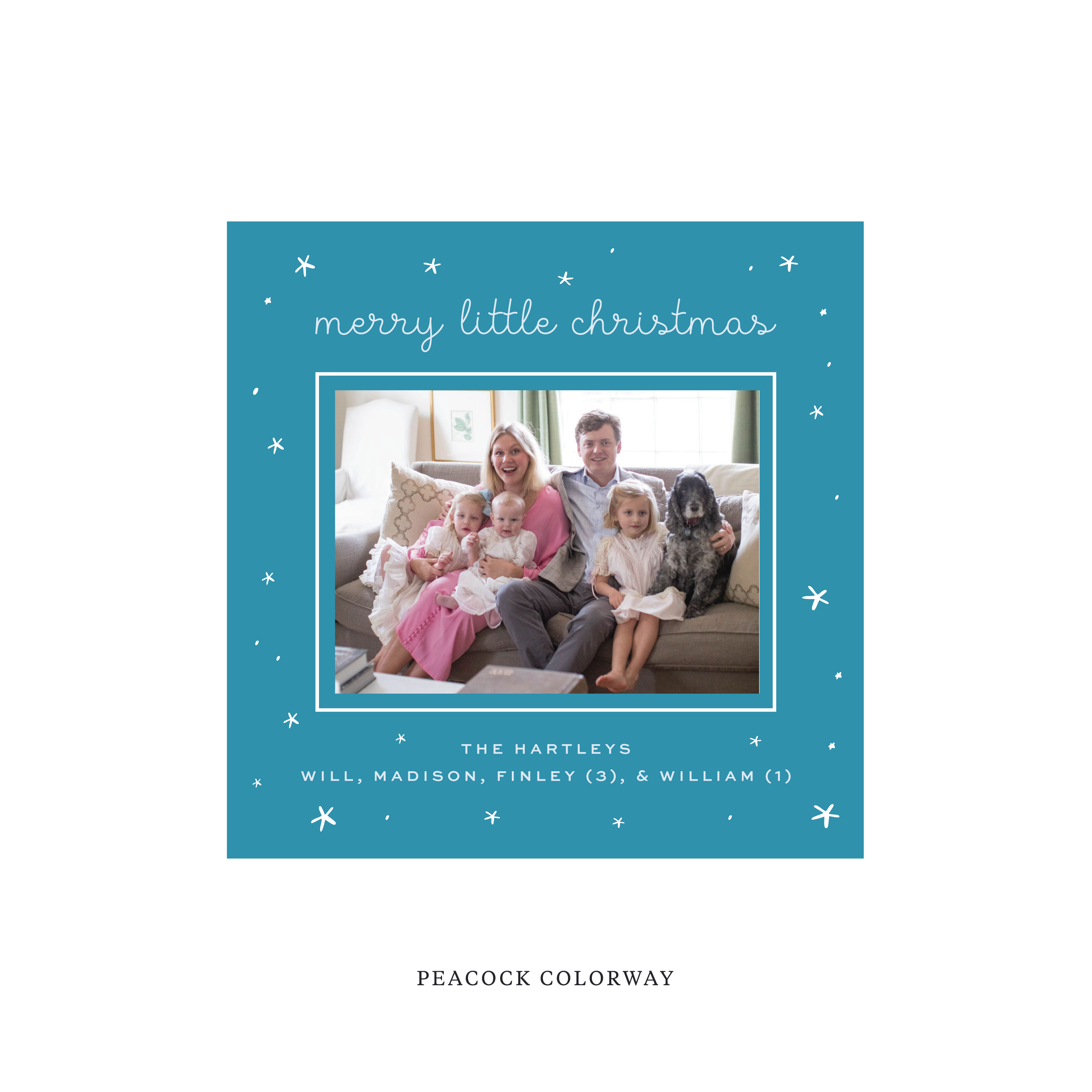 Hartley Classic Flat Print Holiday Card, Square