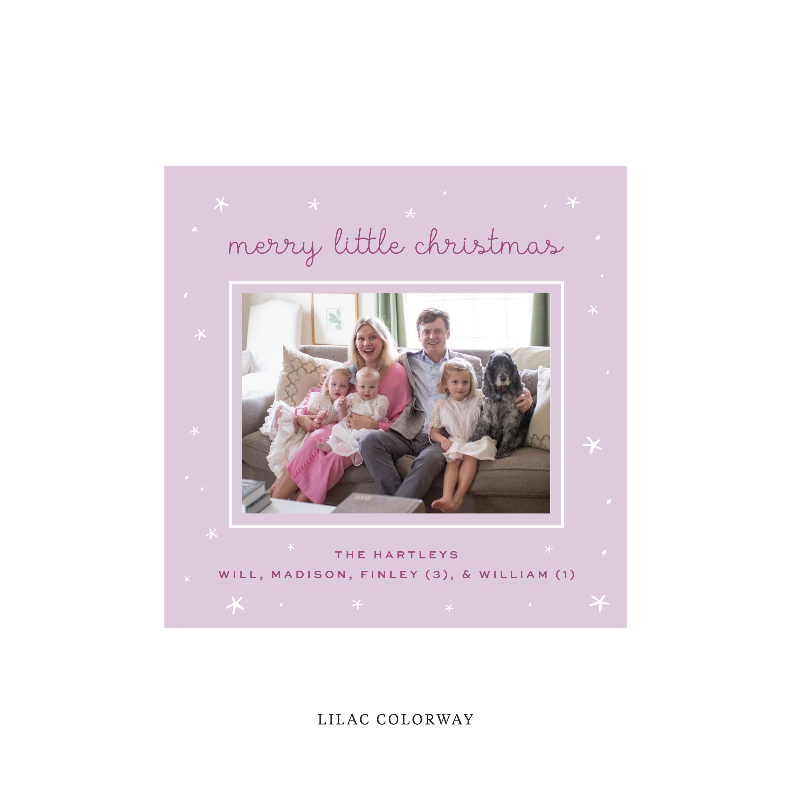 Hartley Classic Flat Print Holiday Card, Square