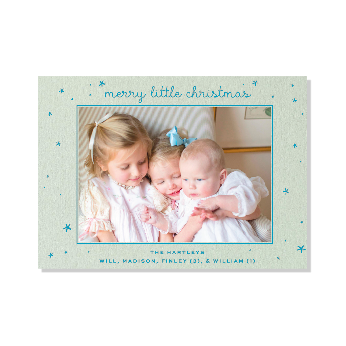 Hartley Letterpress Holiday Card, Large (Colored Paper)