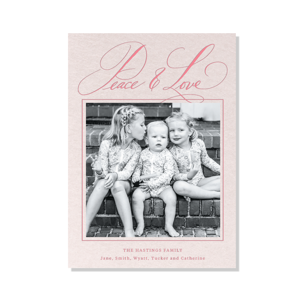 Hastings Letterpress Holiday Card, Large (Colored Paper)