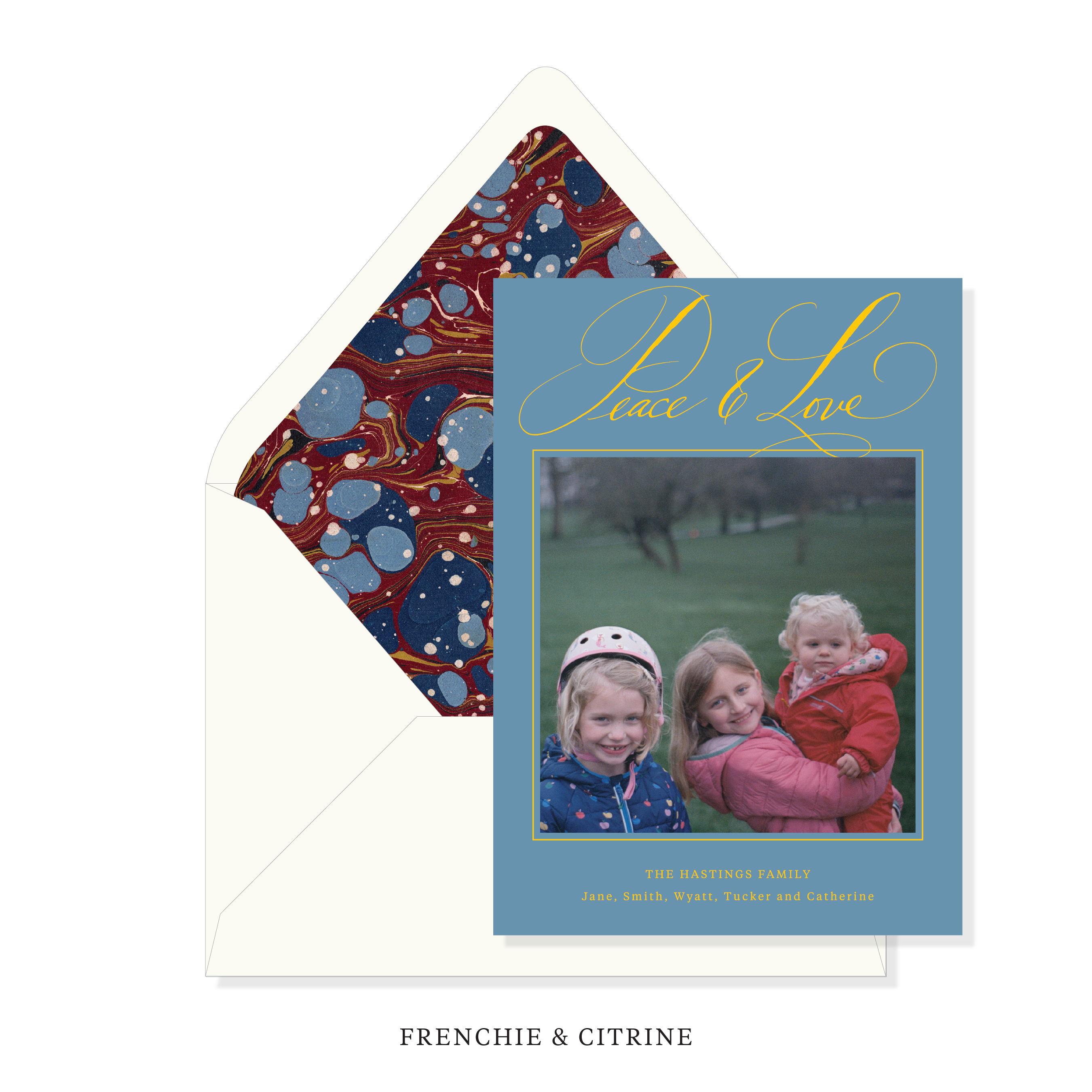 Francesca Hastings Marbled Classic Printed Holiday Card