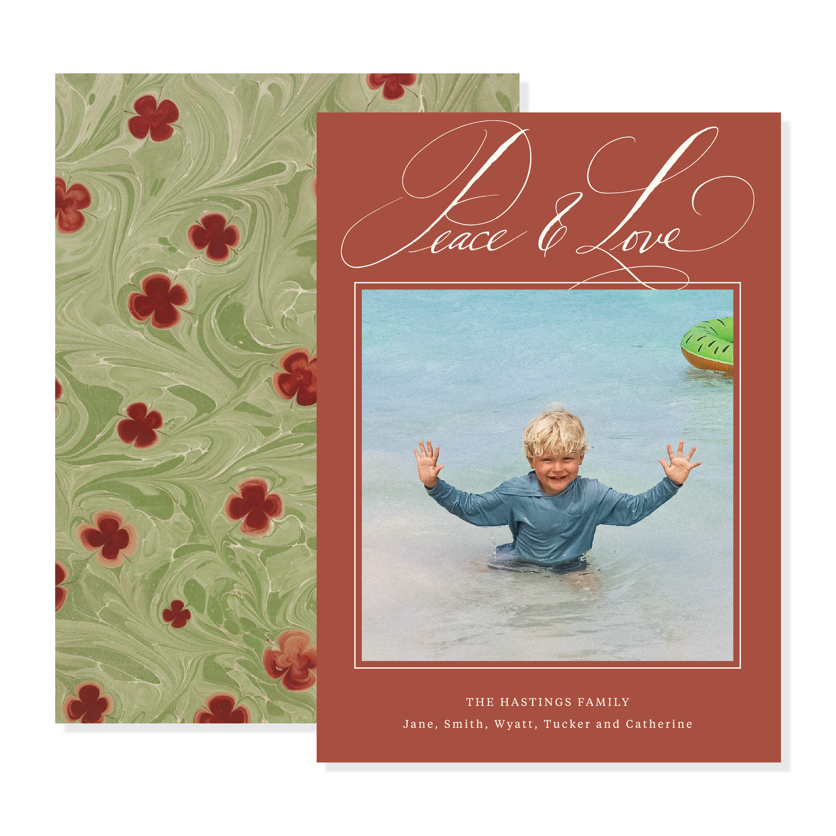 Simone Hastings Marbled Classic Printed Holiday Card
