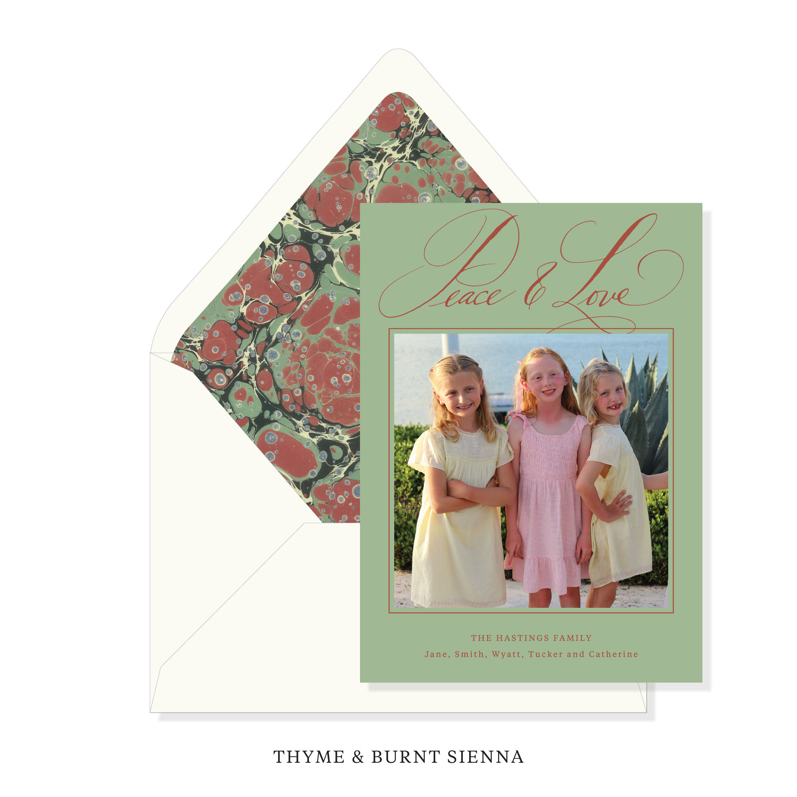 Allegra Hastings Marbled Classic Printed Holiday Card