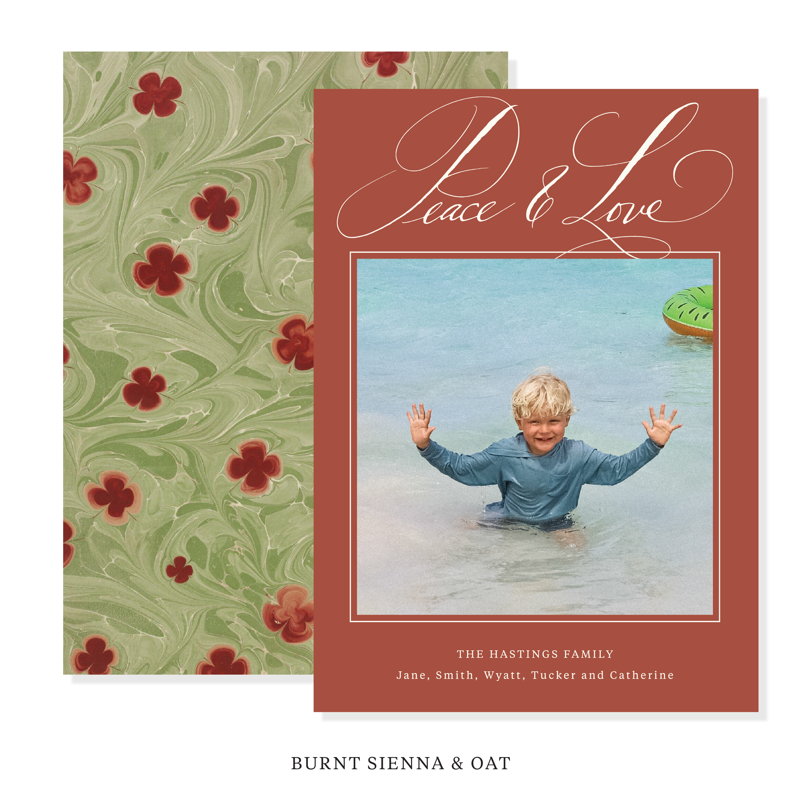 Simone Hastings Marbled Classic Printed Holiday Card