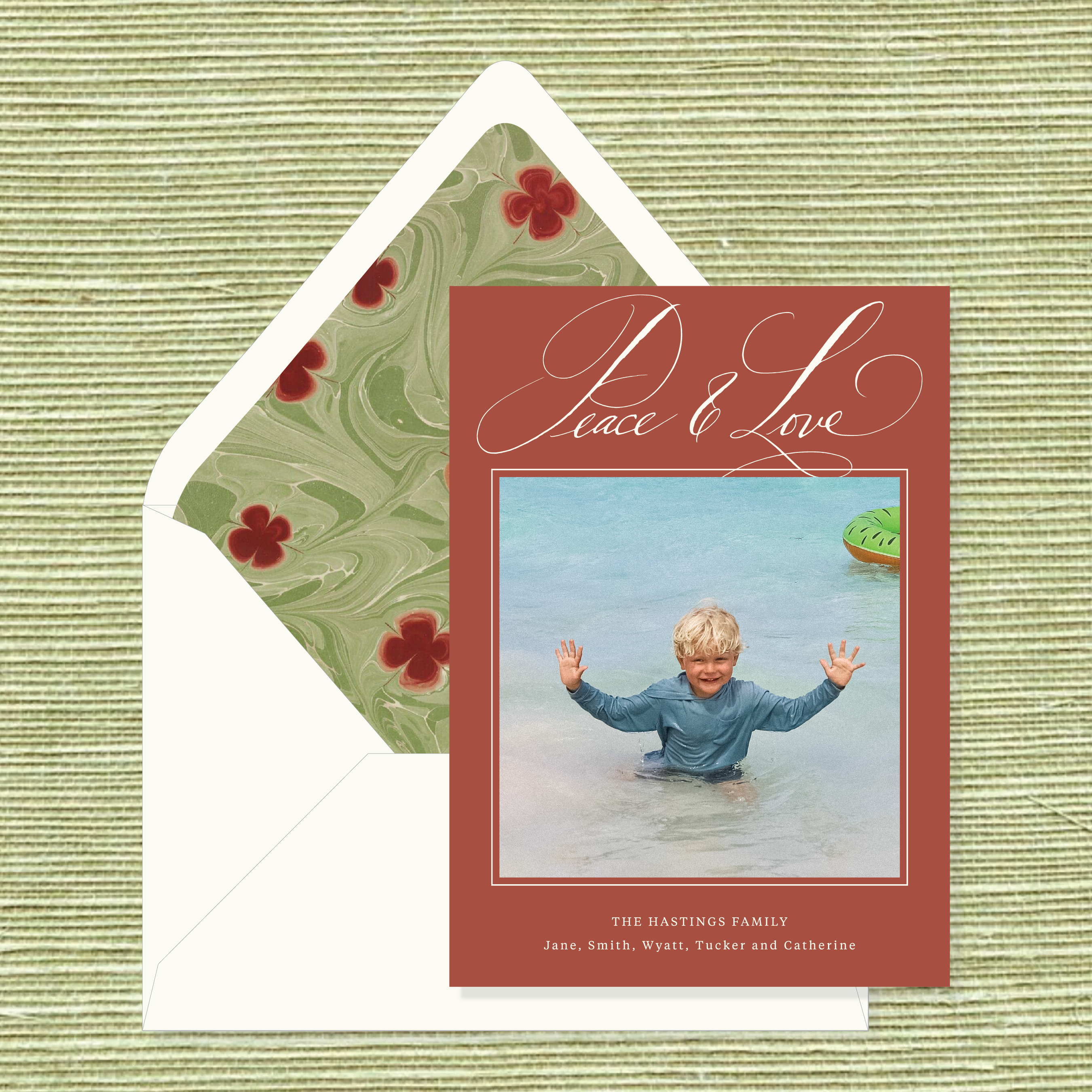 Simone Hastings Marbled Classic Printed Holiday Card