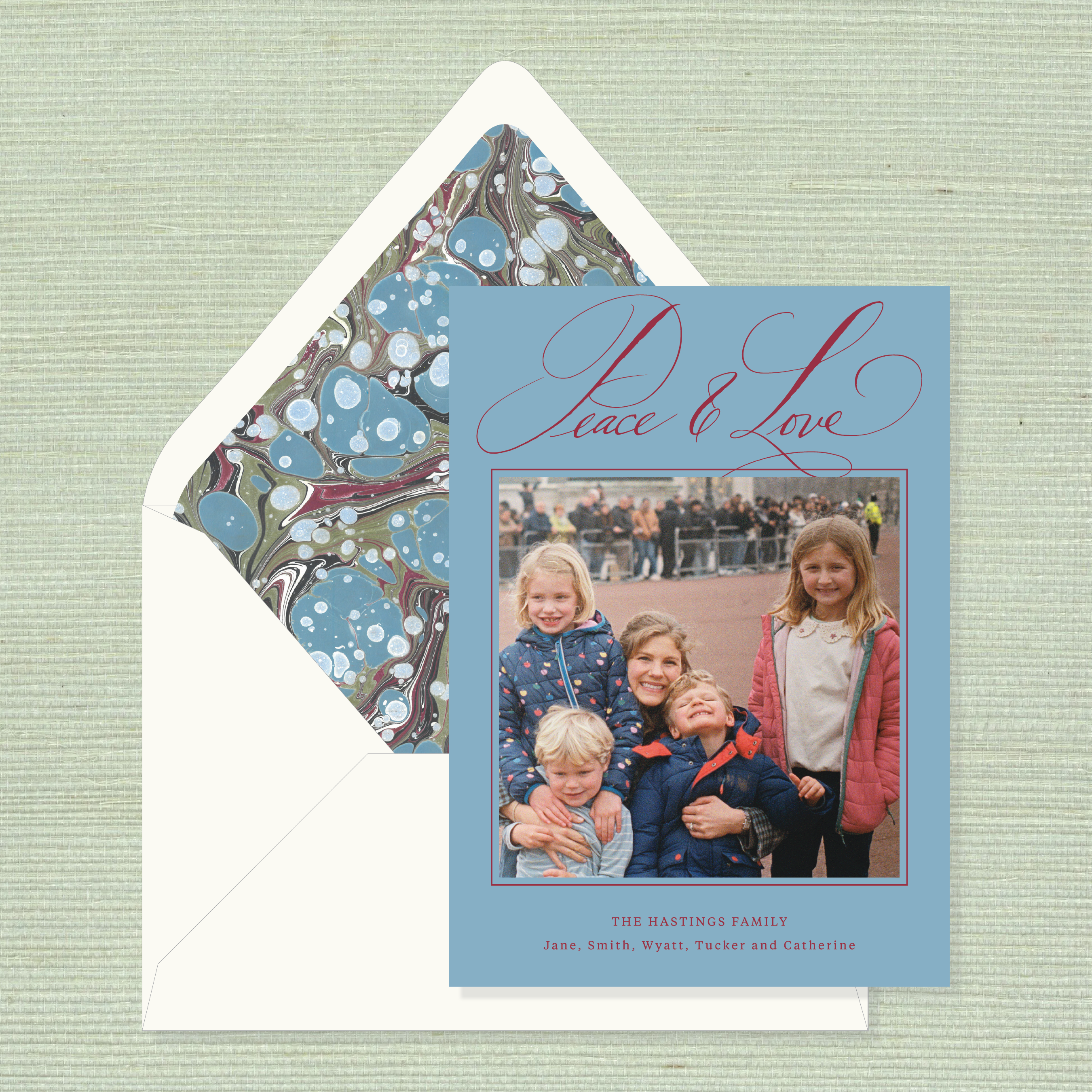 Celeste Hastings Marbled Classic Printed Holiday Card