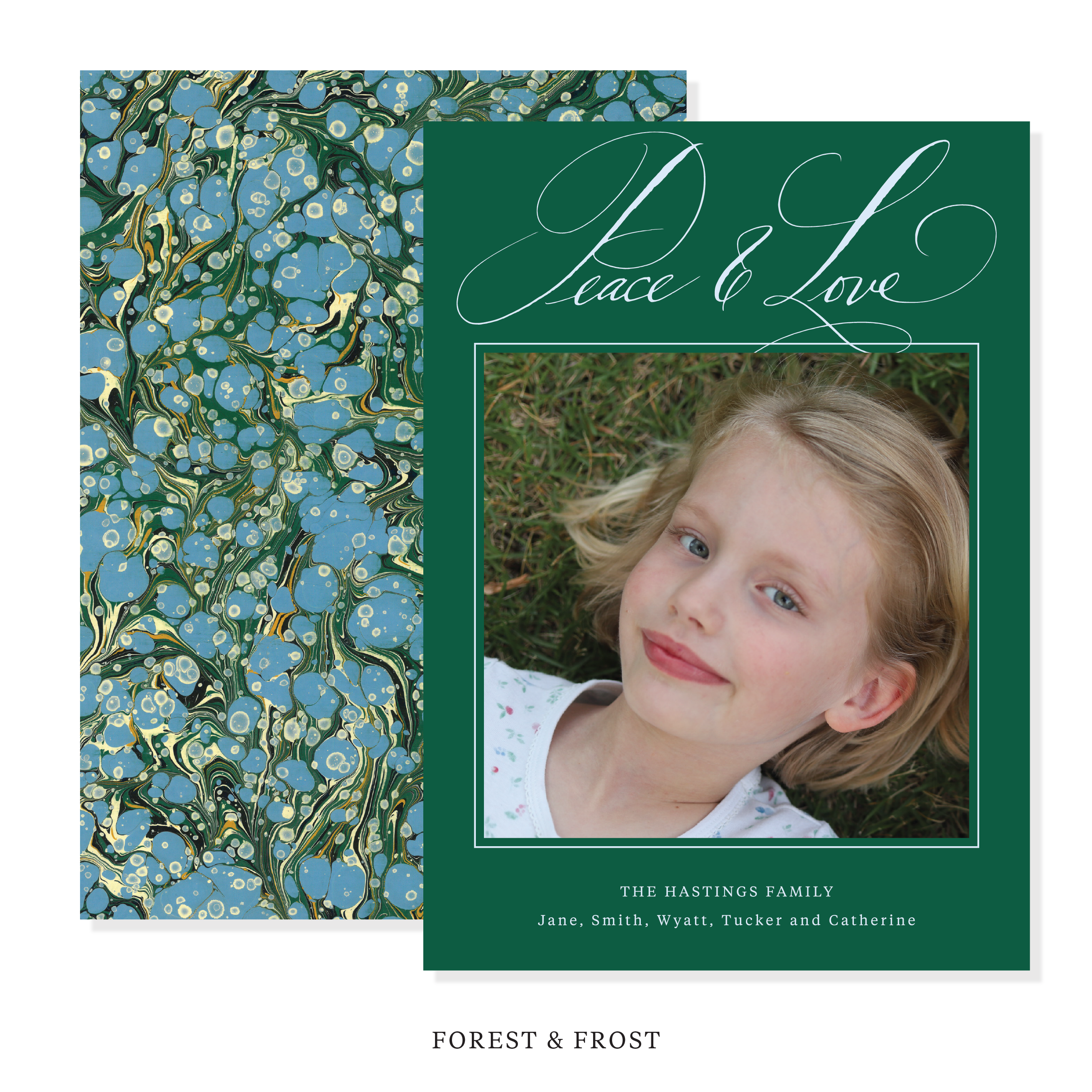 Mariella Hastings Marbled Classic Printed Holiday Card