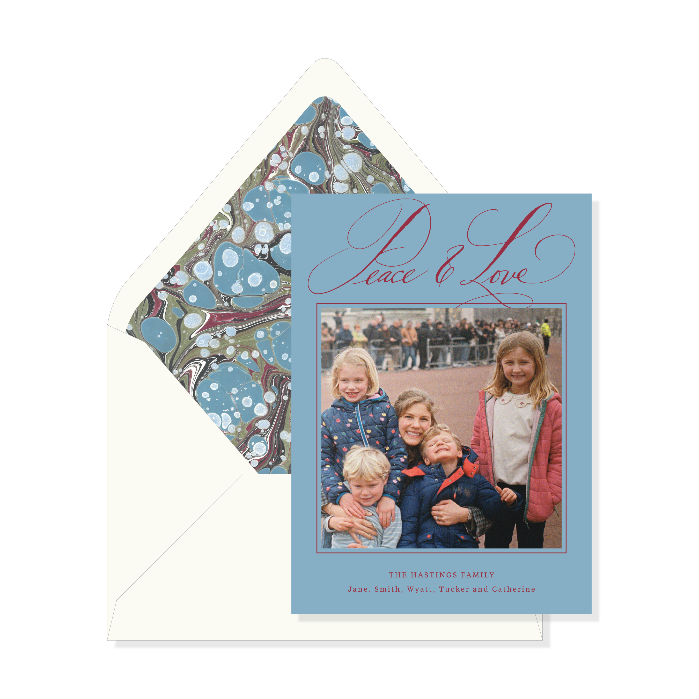 Celeste Hastings Marbled Classic Printed Holiday Card