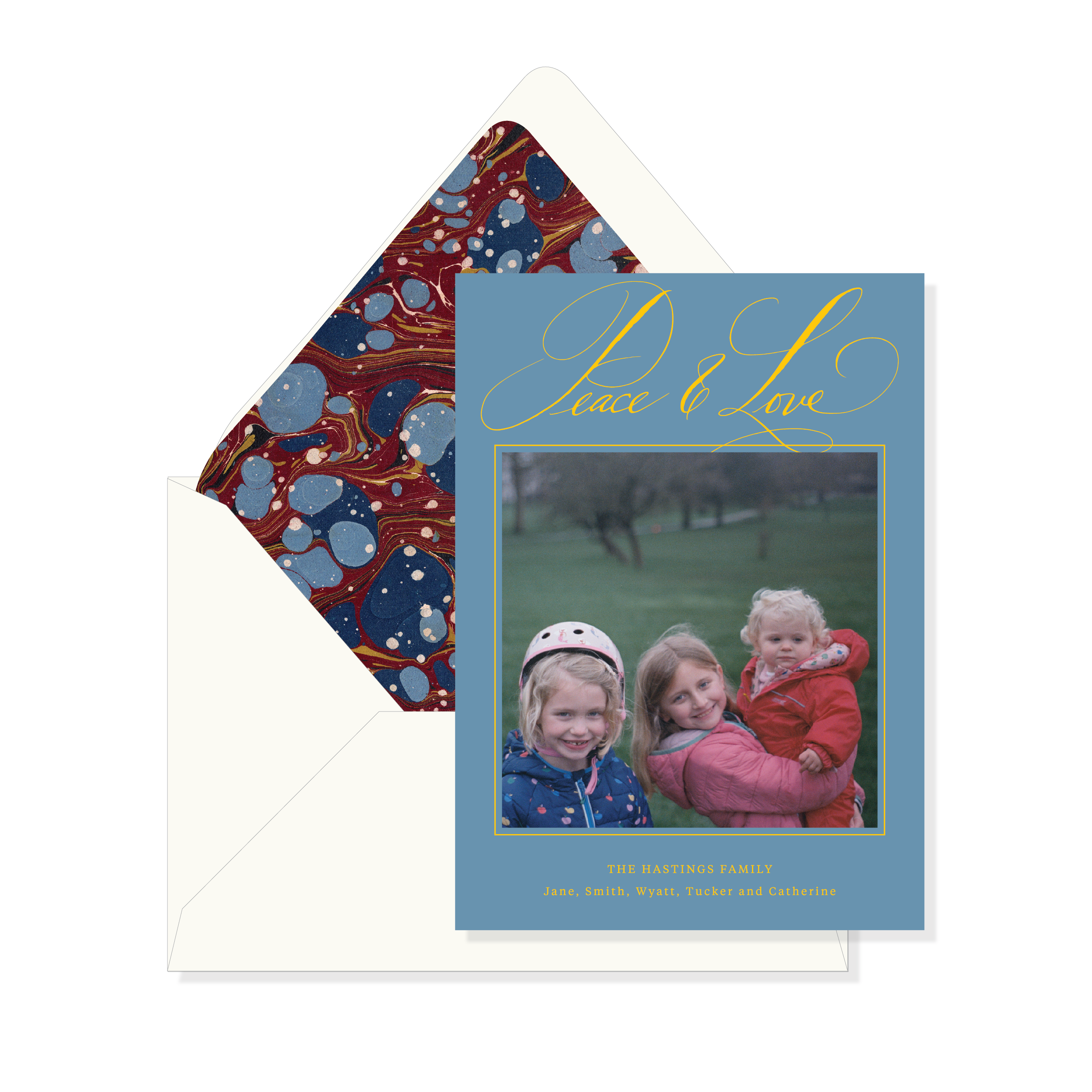 Francesca Hastings Marbled Classic Printed Holiday Card