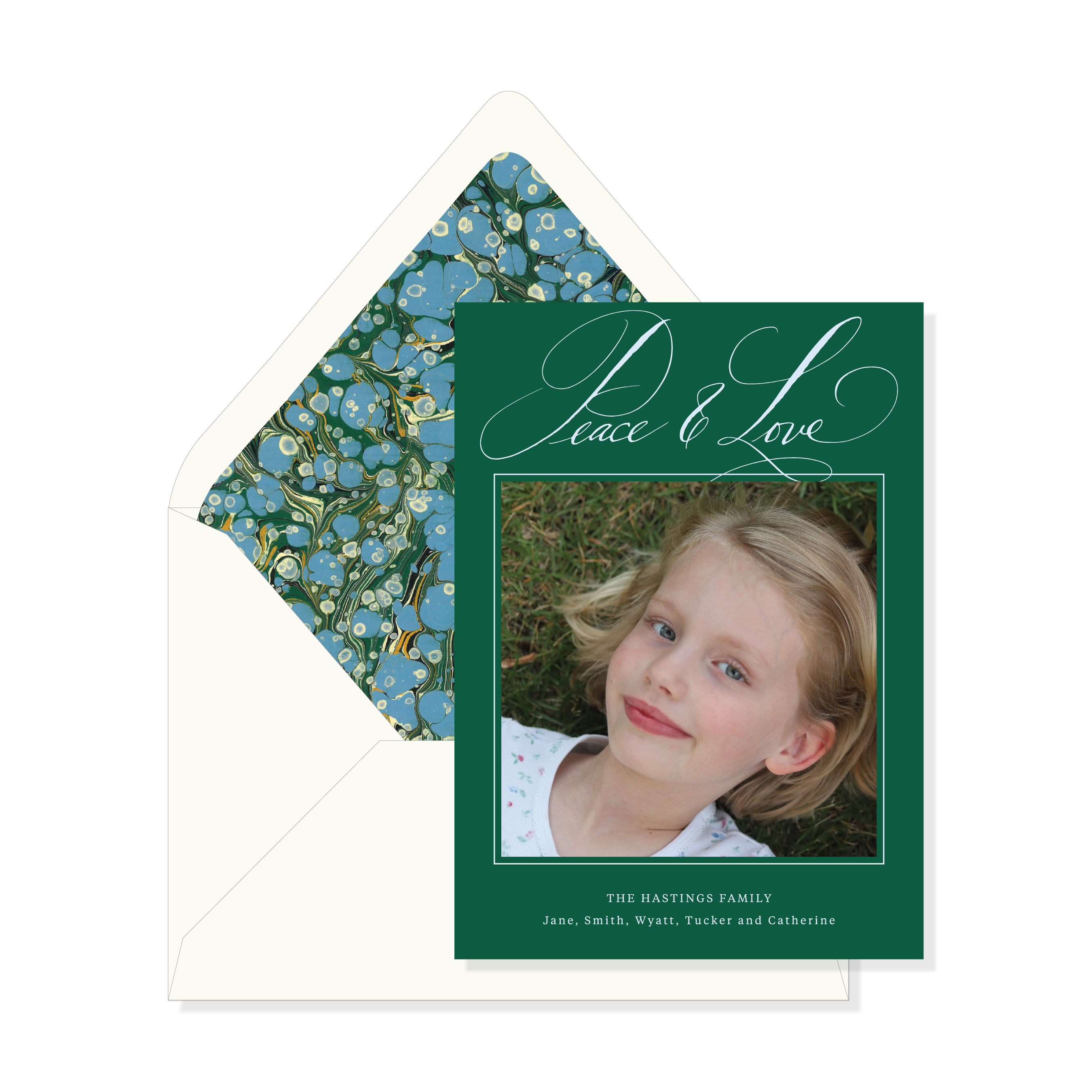 Mariella Hastings Marbled Classic Printed Holiday Card