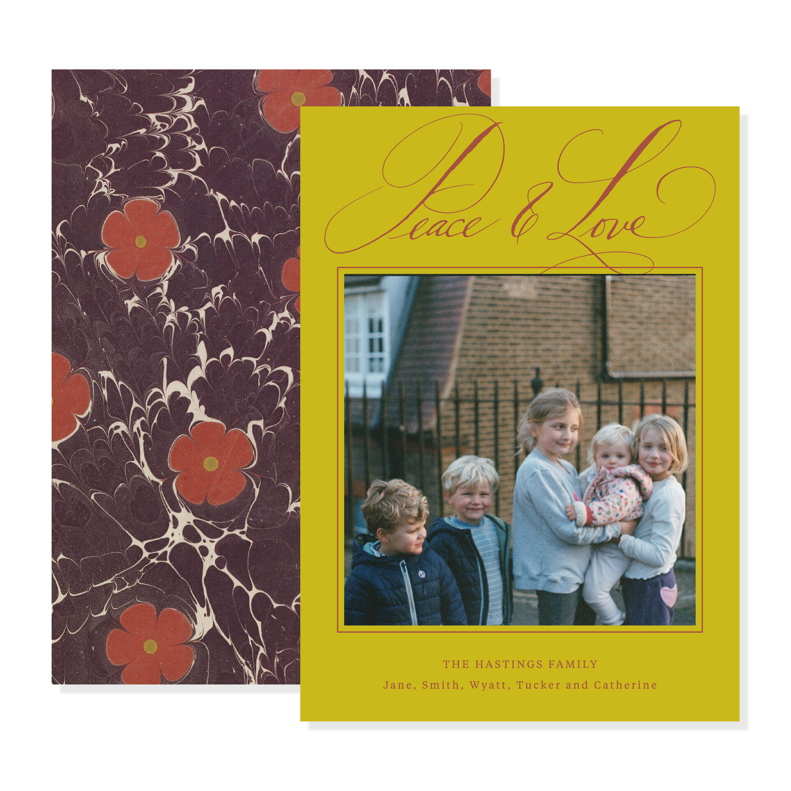 Bianca Hastings Marbled Classic Printed Holiday Card