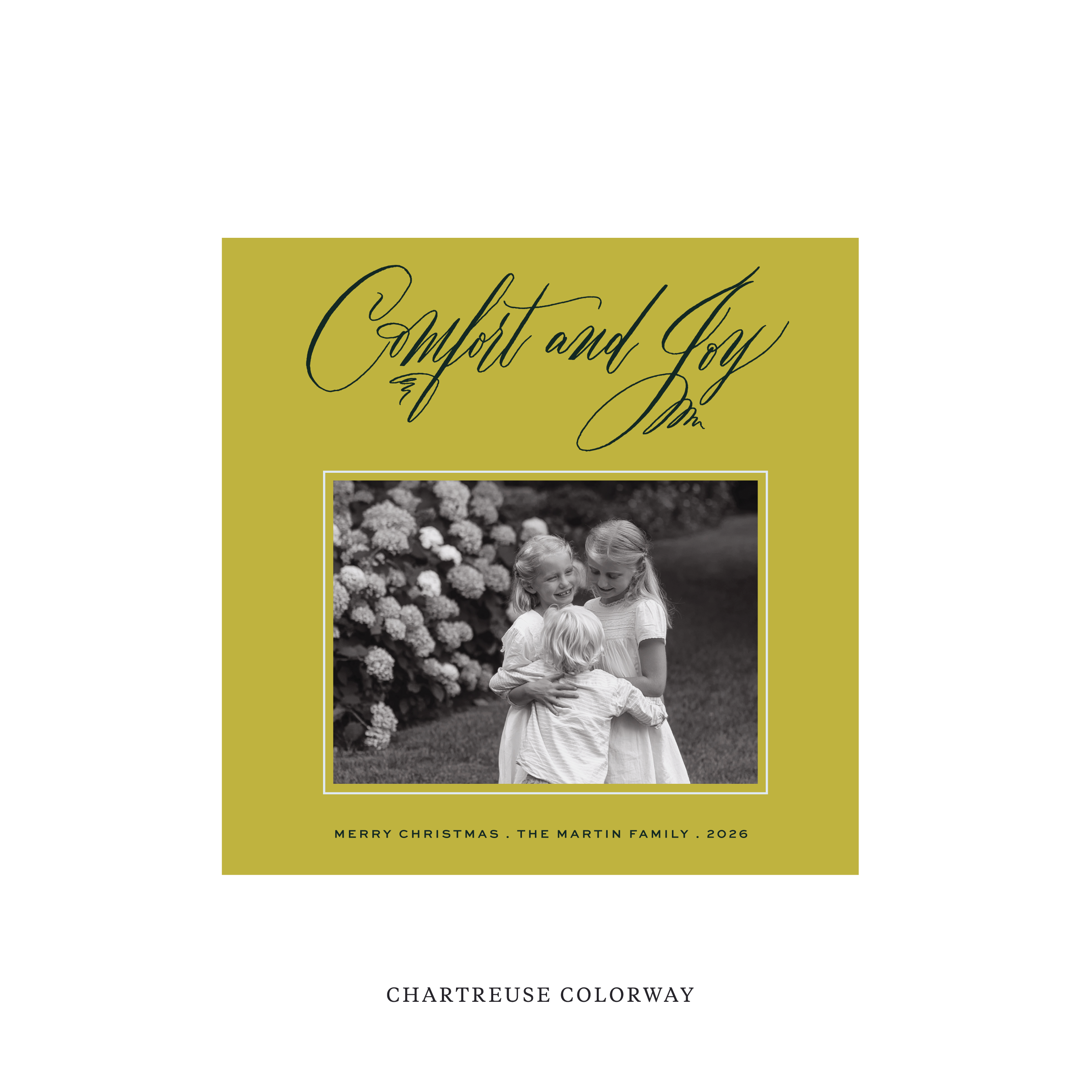 Hawthorne Classic Flat Print Holiday Card, Square