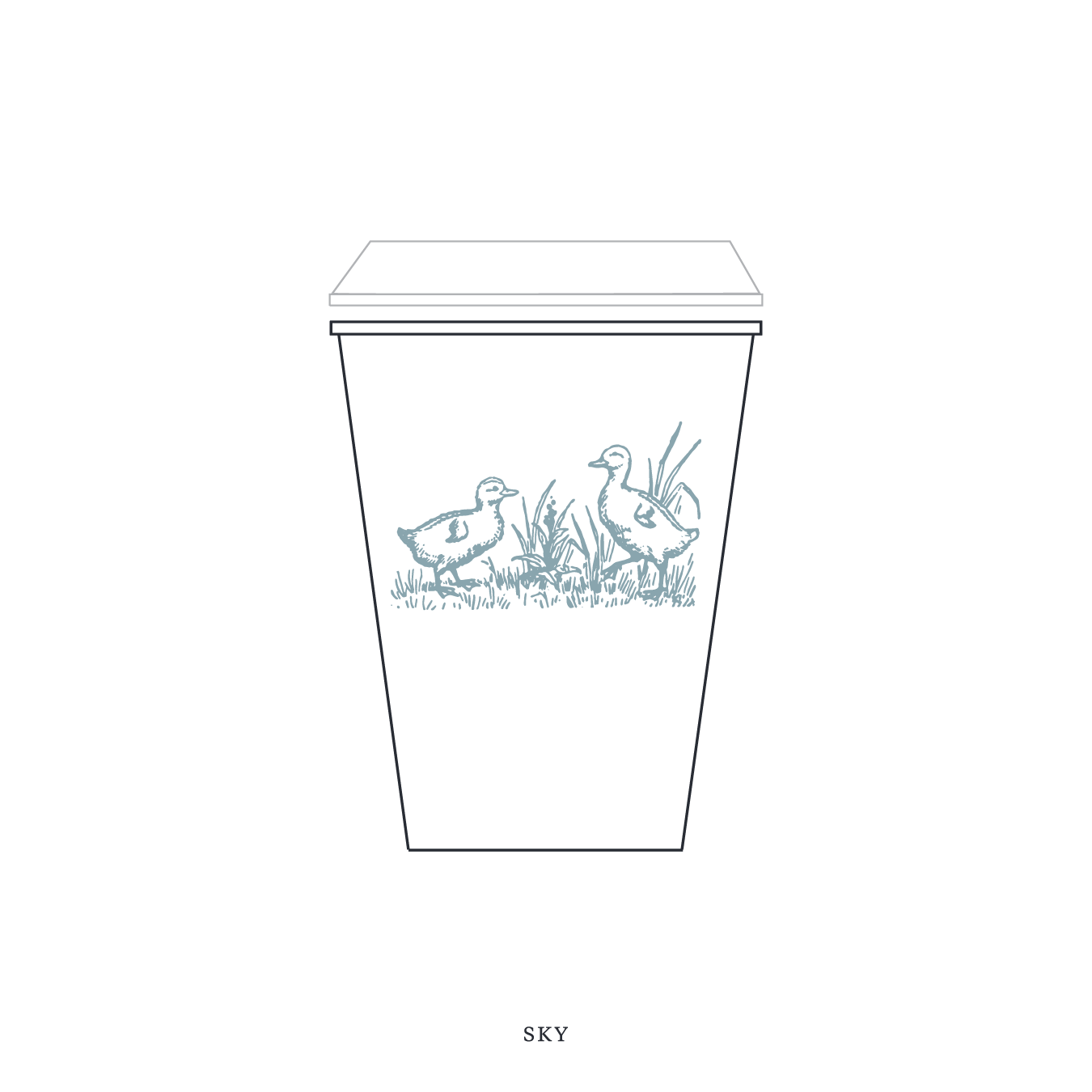 Heath Motif Paper Cup | 12 oz with Lid