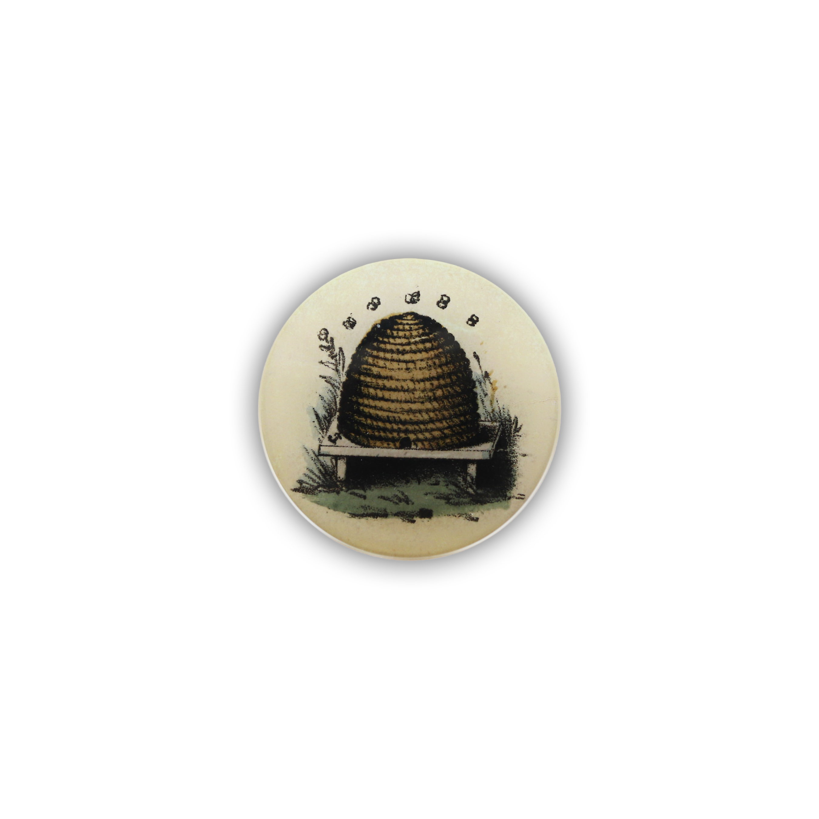 John Derian “Hive” 4" Round Decoupage Plate