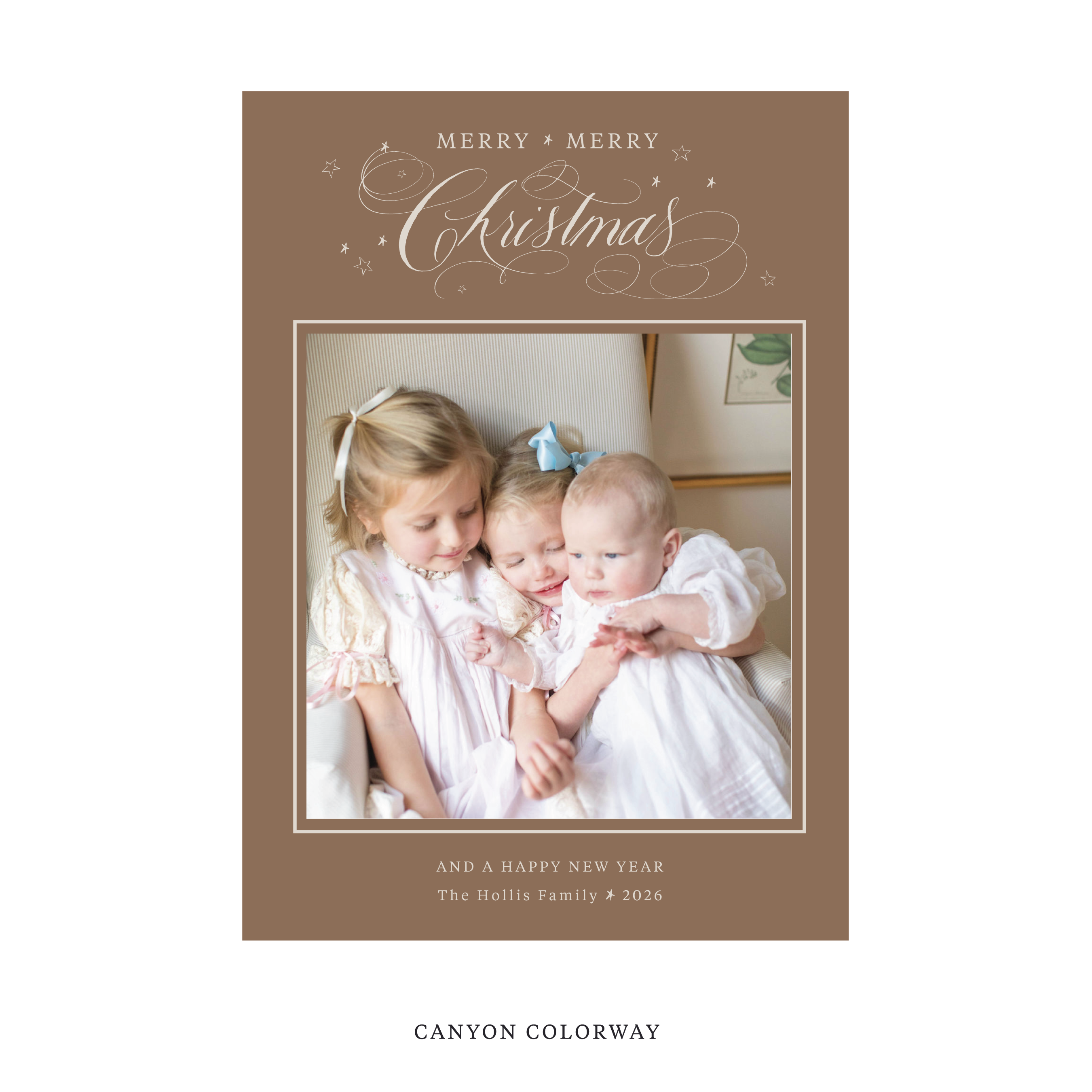 Stanbury Classic Flat Print Holiday Card, Large