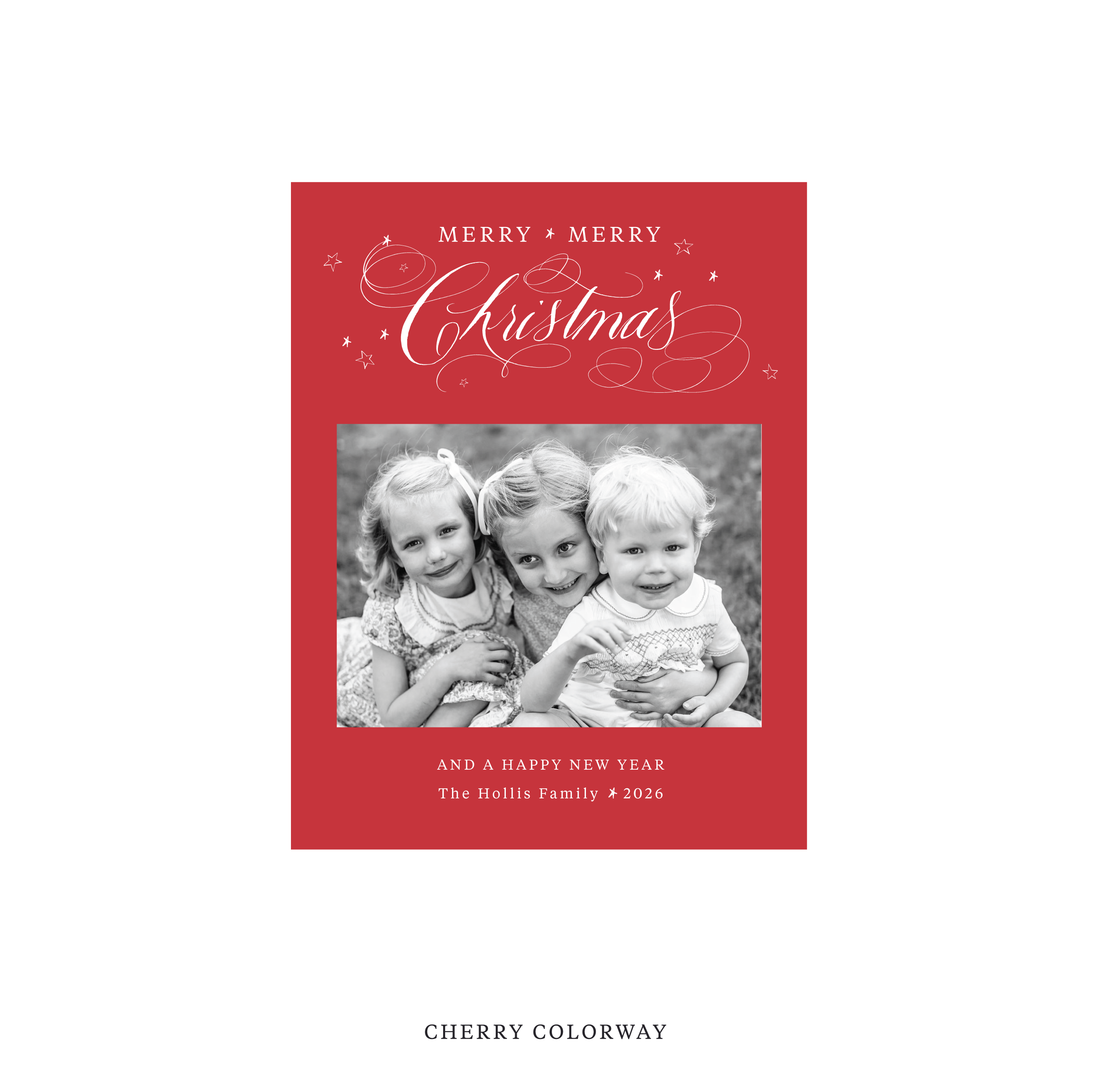 Stanbury Classic Flat Print Holiday Card, Small