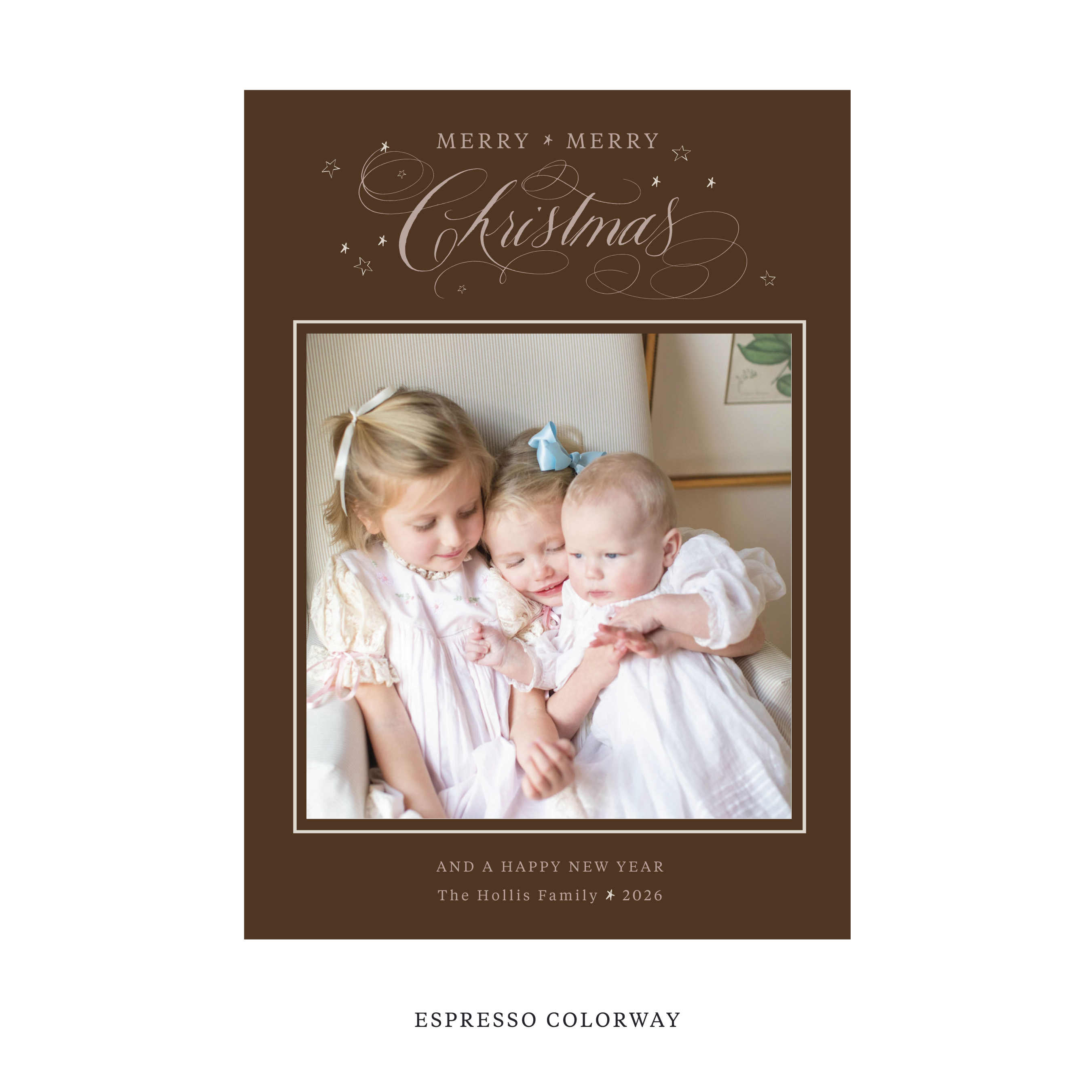 Stanbury Classic Flat Print Holiday Card, Large