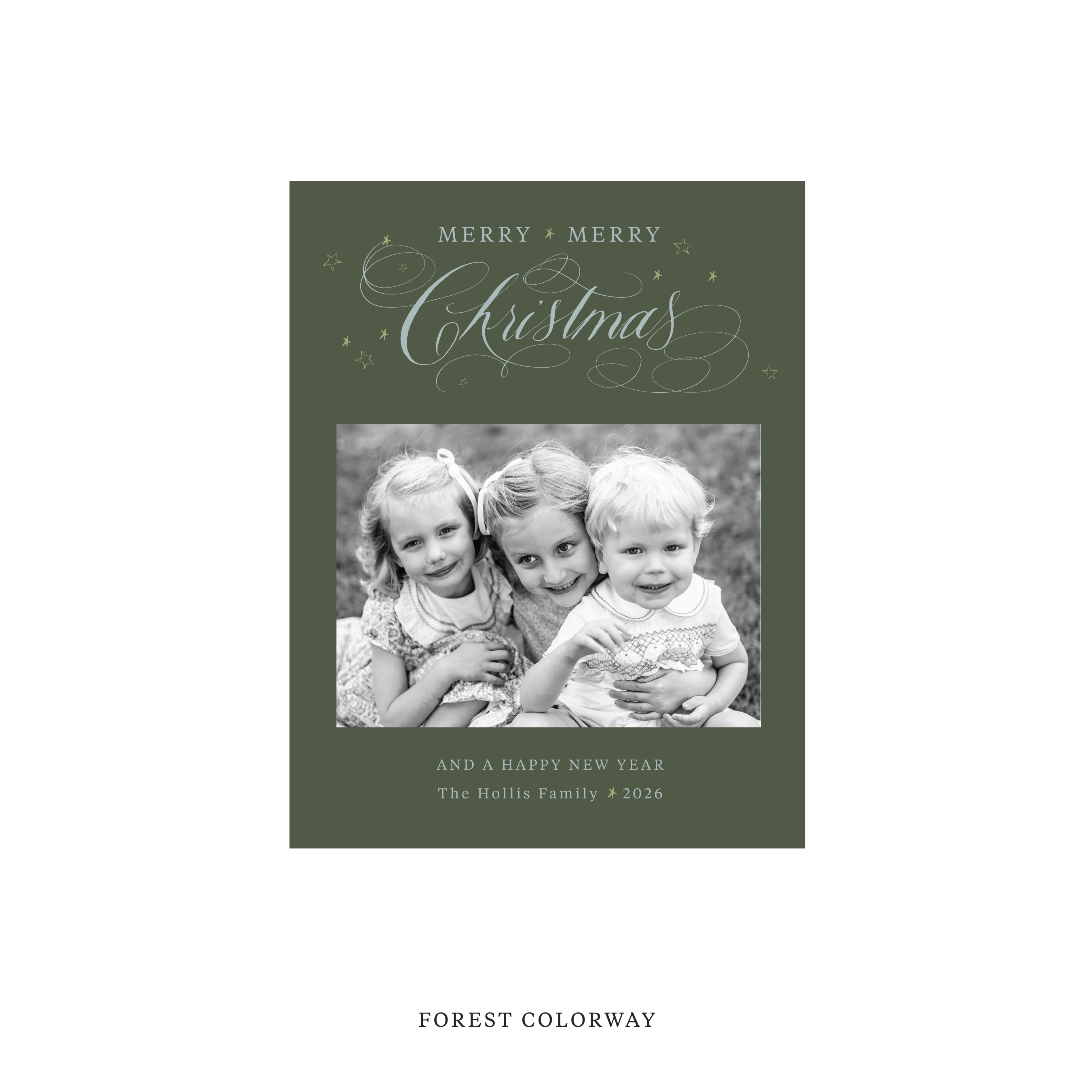 Stanbury Classic Flat Print Holiday Card, Small