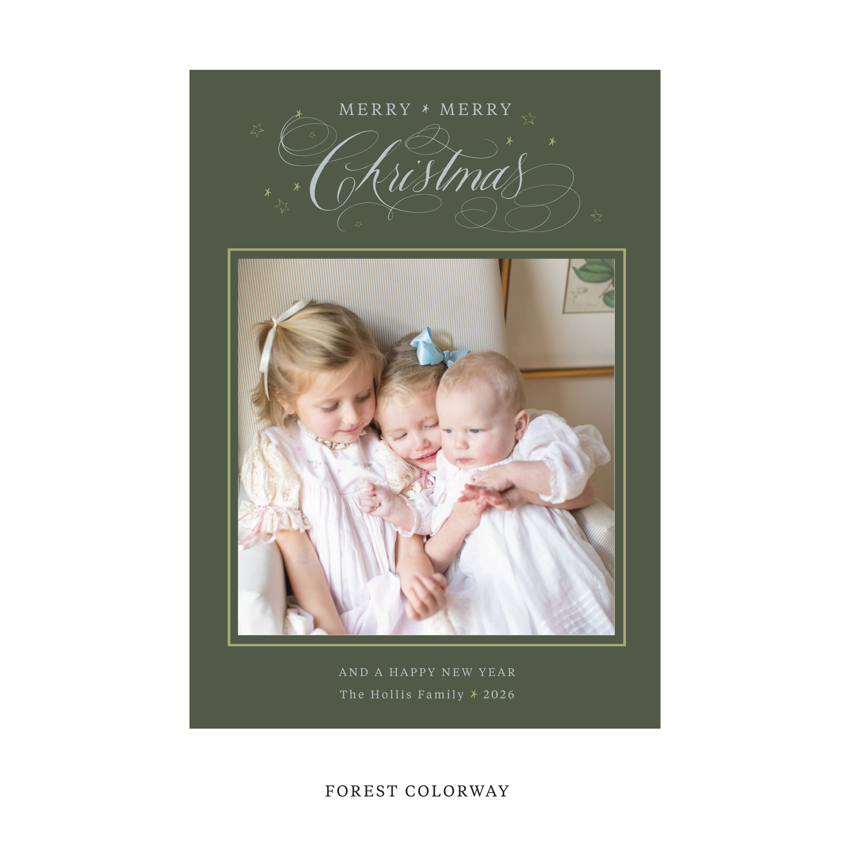 Stanbury Classic Flat Print Holiday Card, Large