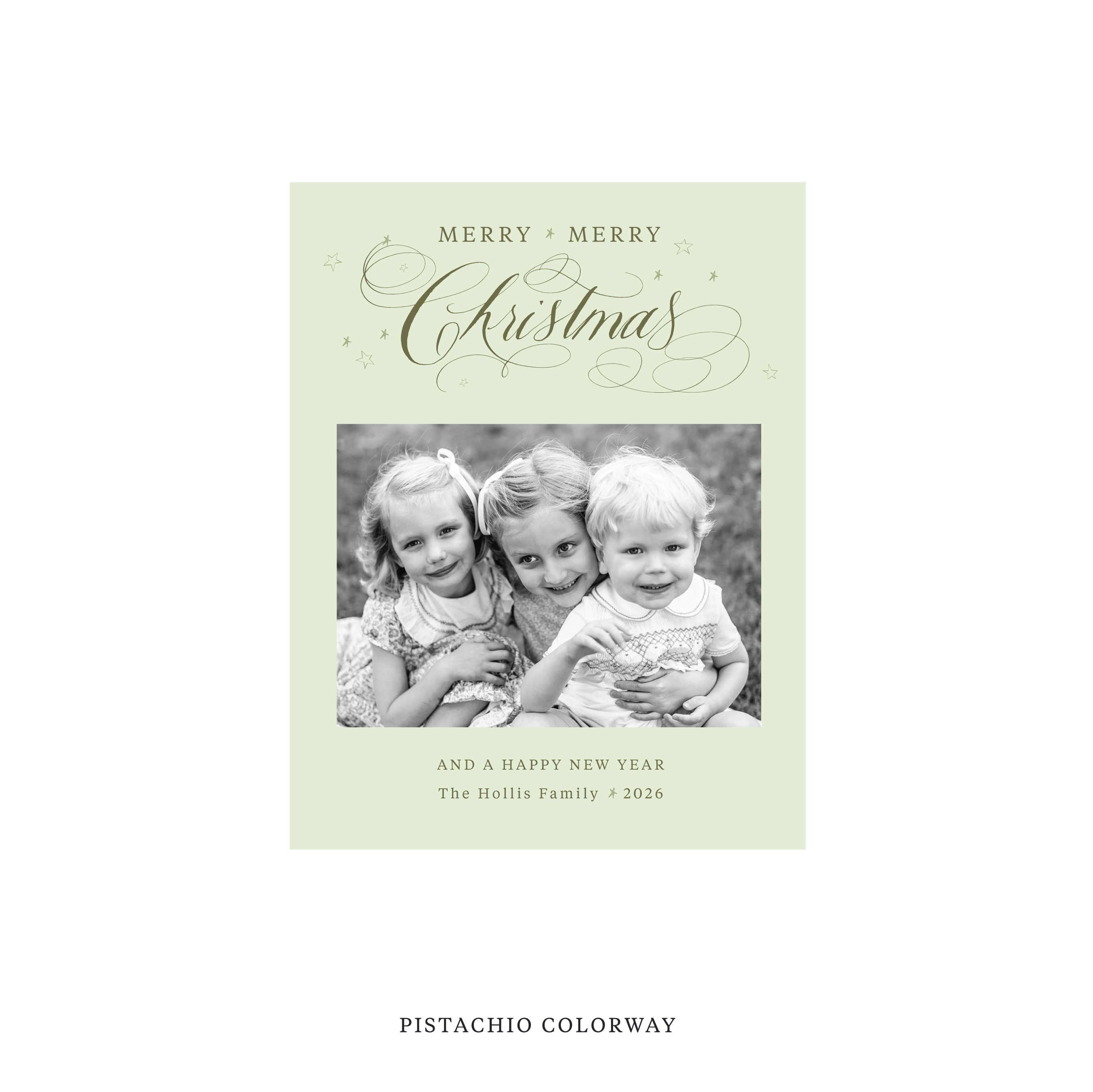 Stanbury Classic Flat Print Holiday Card, Small