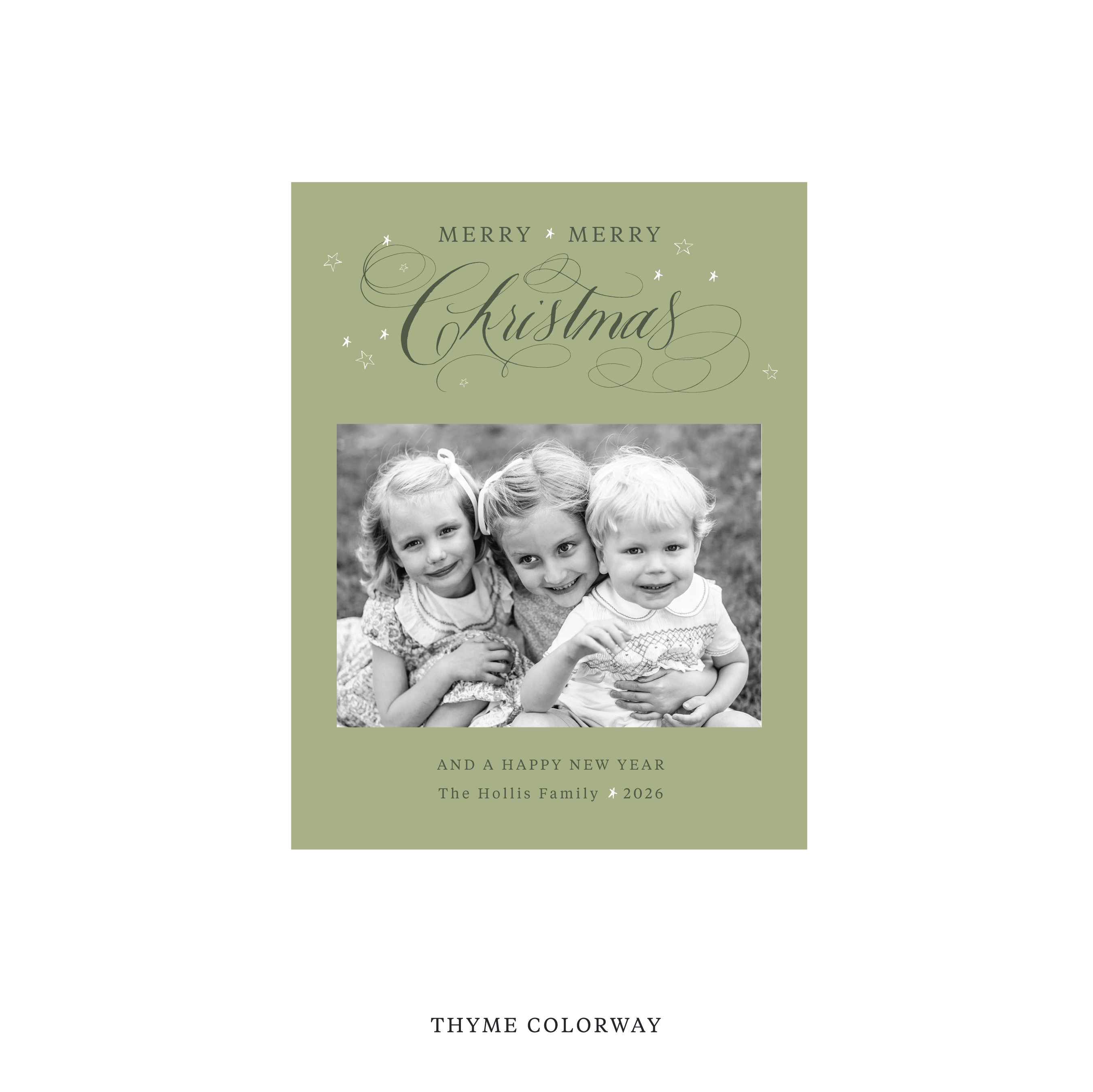 Stanbury Classic Flat Print Holiday Card, Small