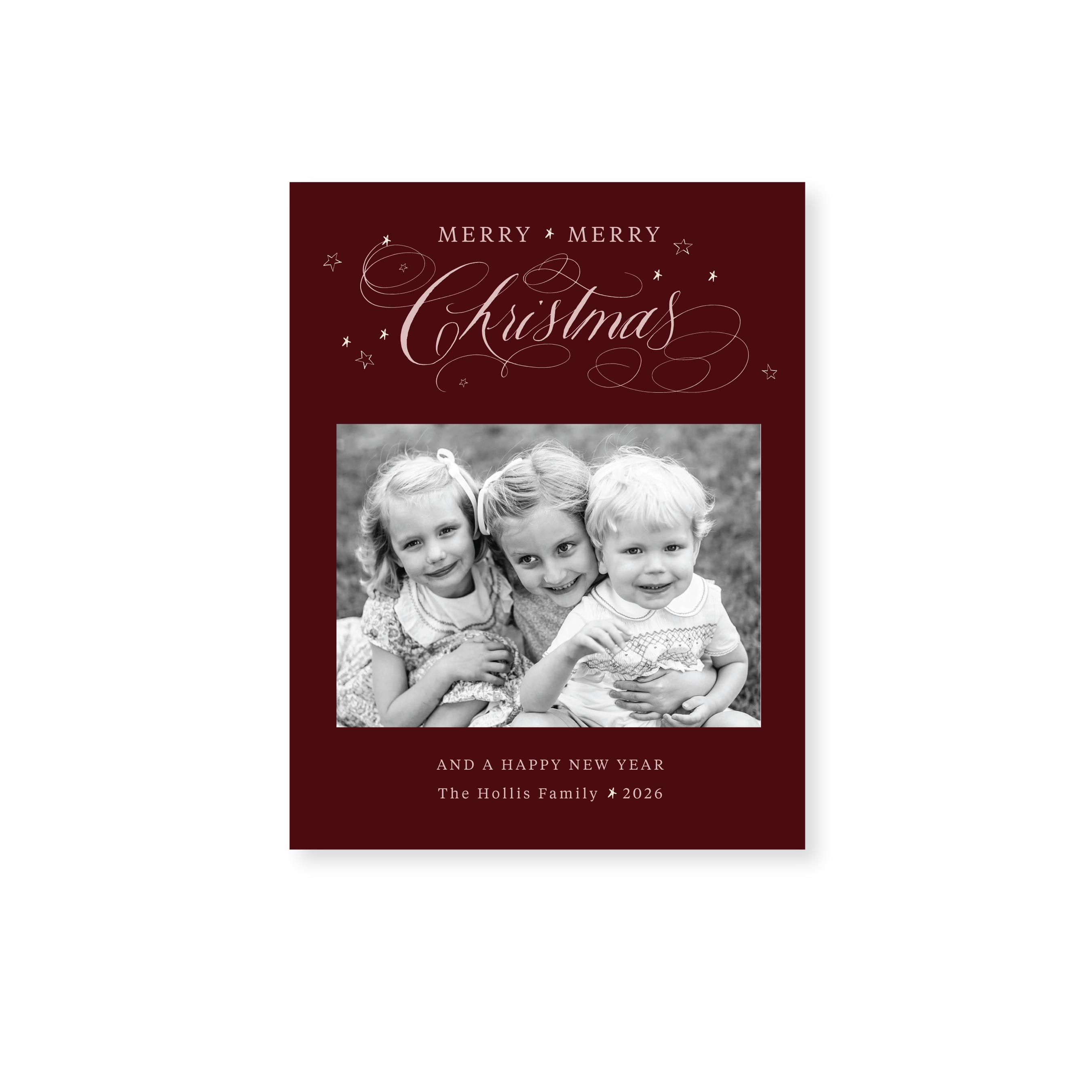 Stanbury Classic Flat Print Holiday Card, Small