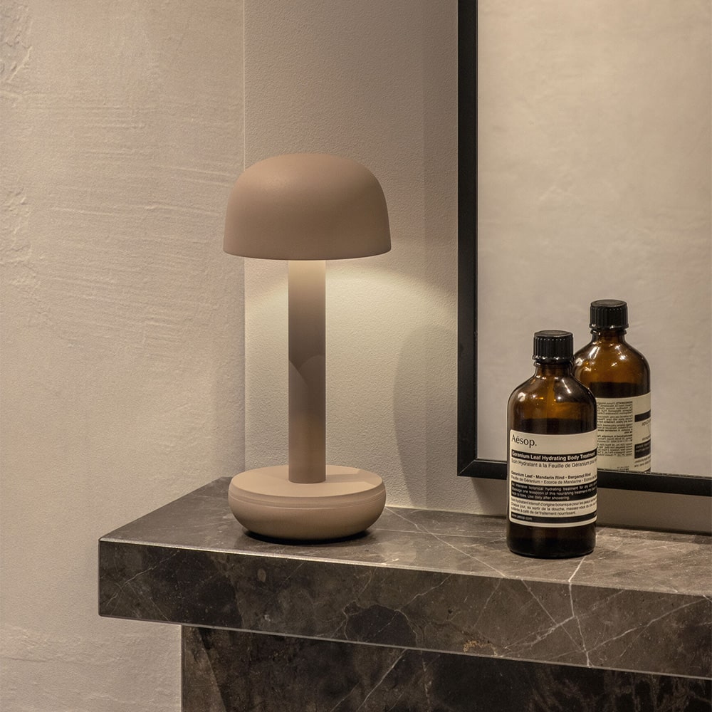 Humble II Portable Lamp, Matte Beige