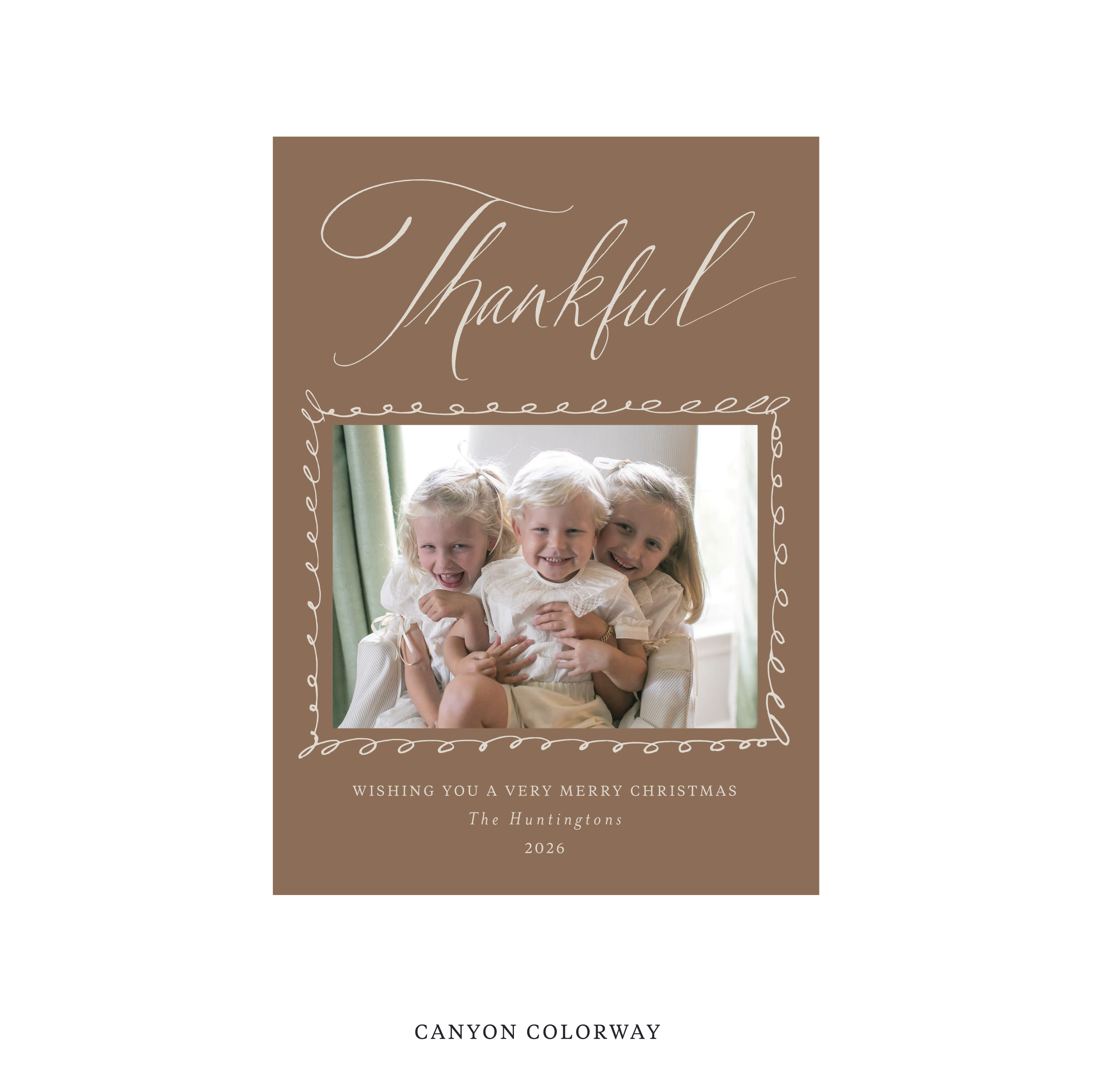 Huntington Classic Flat Print Holiday Card, Medium