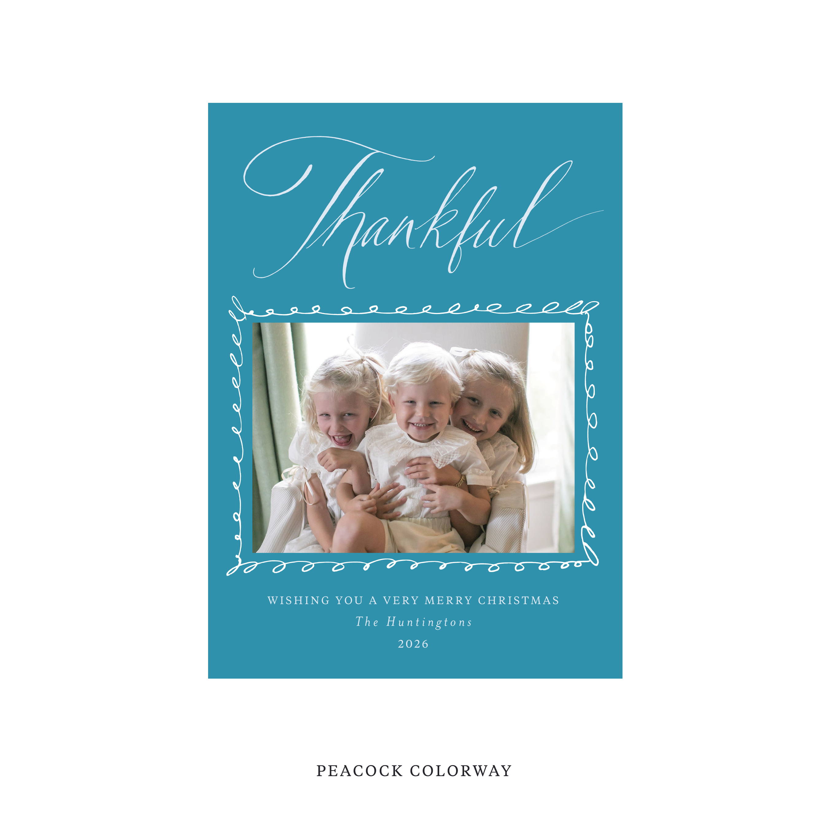 Huntington Classic Flat Print Holiday Card, Medium