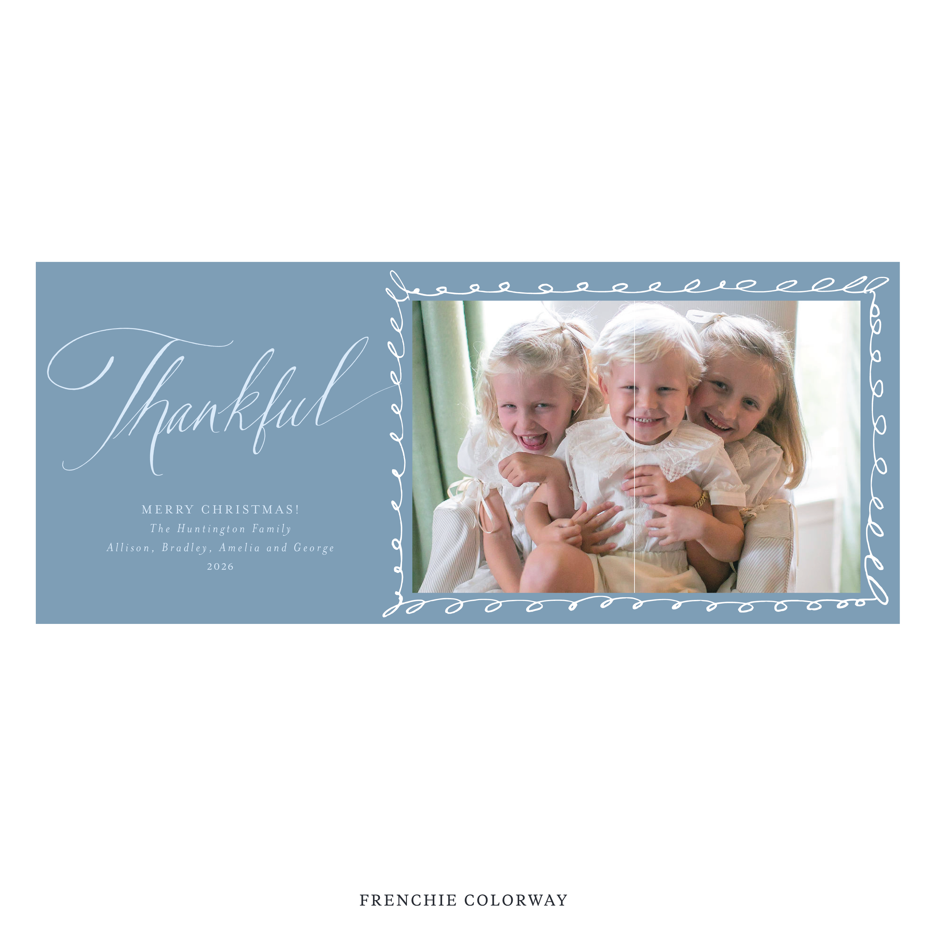 Huntington Digital Photo Holiday Card, Skinny