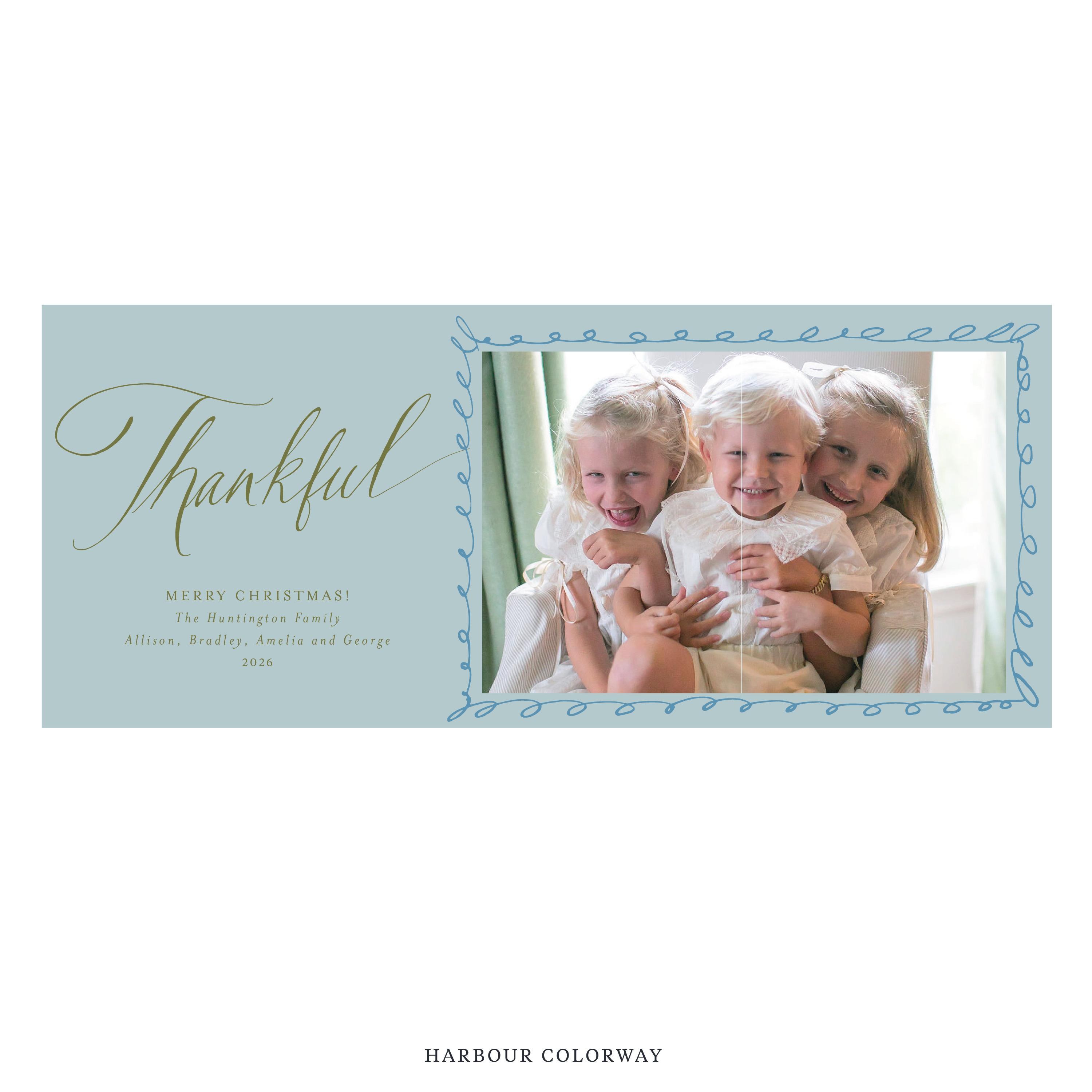 Huntington Digital Photo Holiday Card, Skinny
