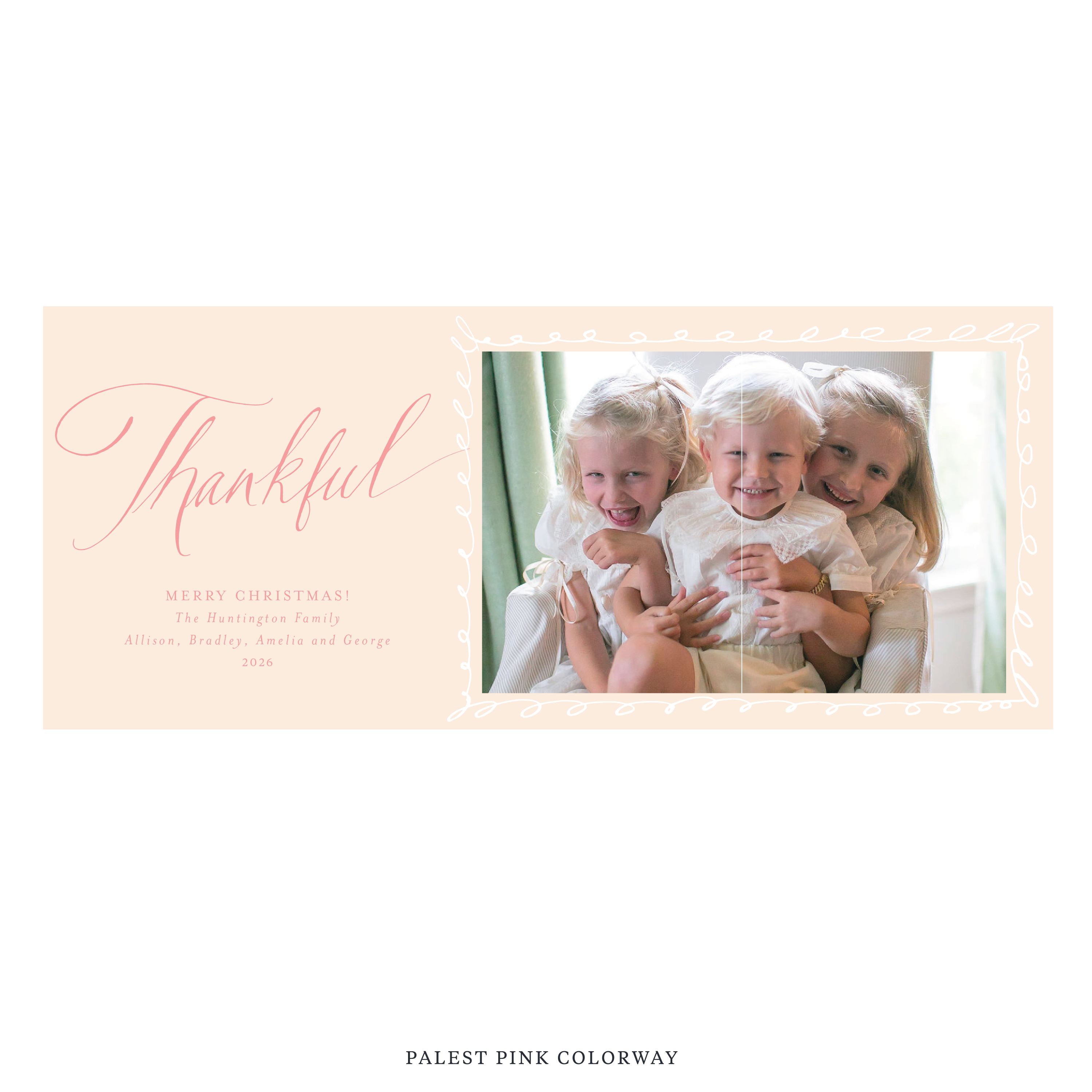 Huntington Digital Photo Holiday Card, Skinny