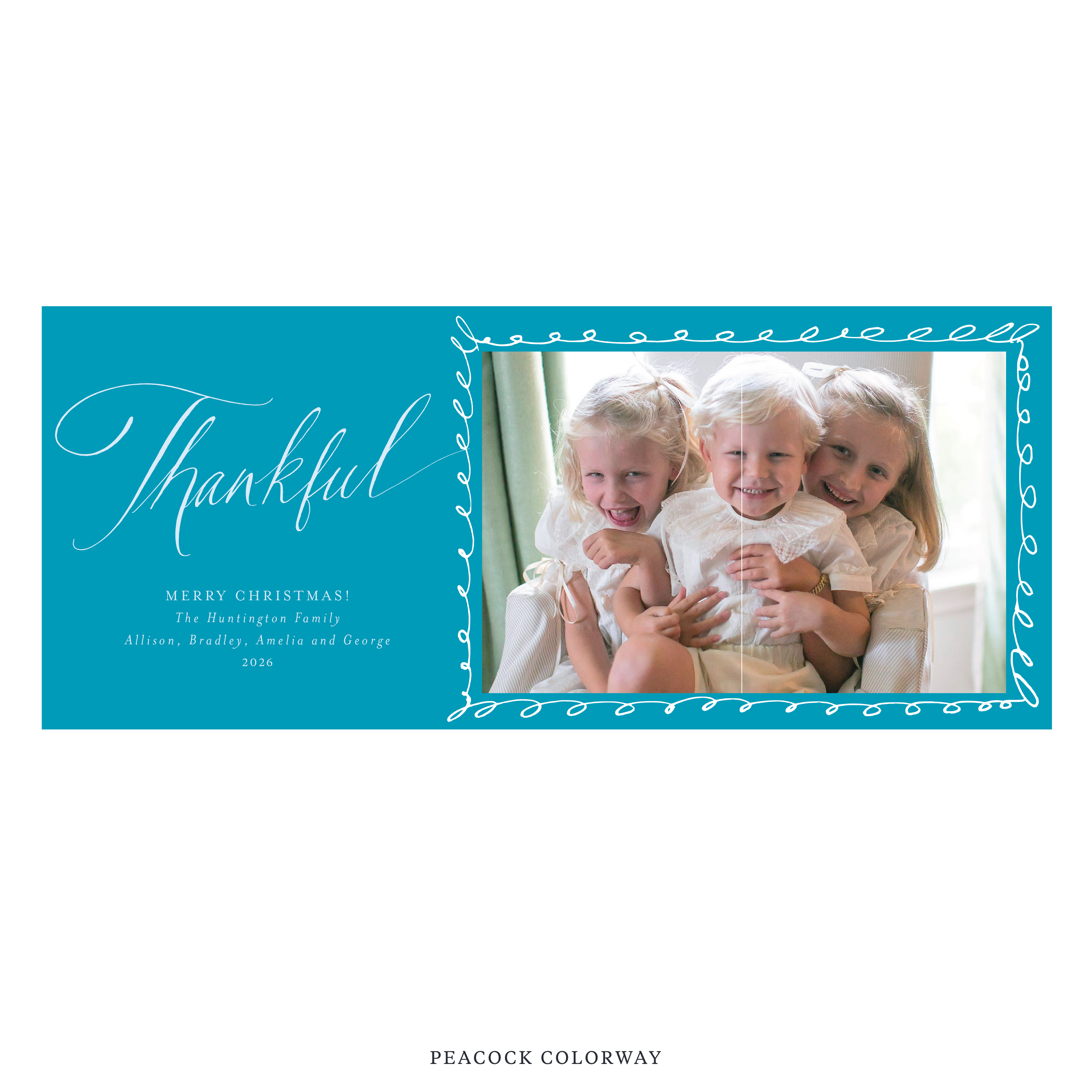 Huntington Digital Photo Holiday Card, Skinny