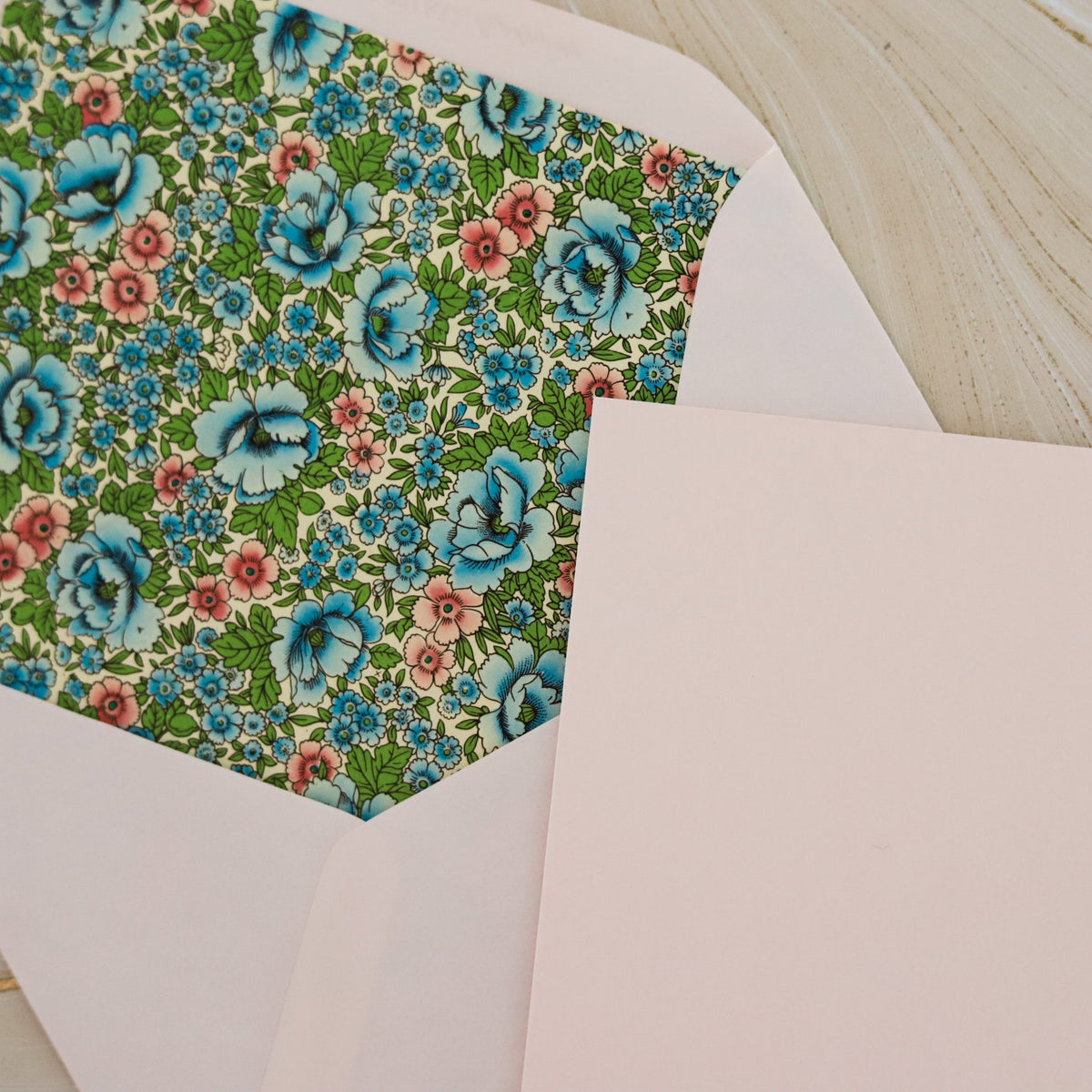 Flora Blue Stationery Set