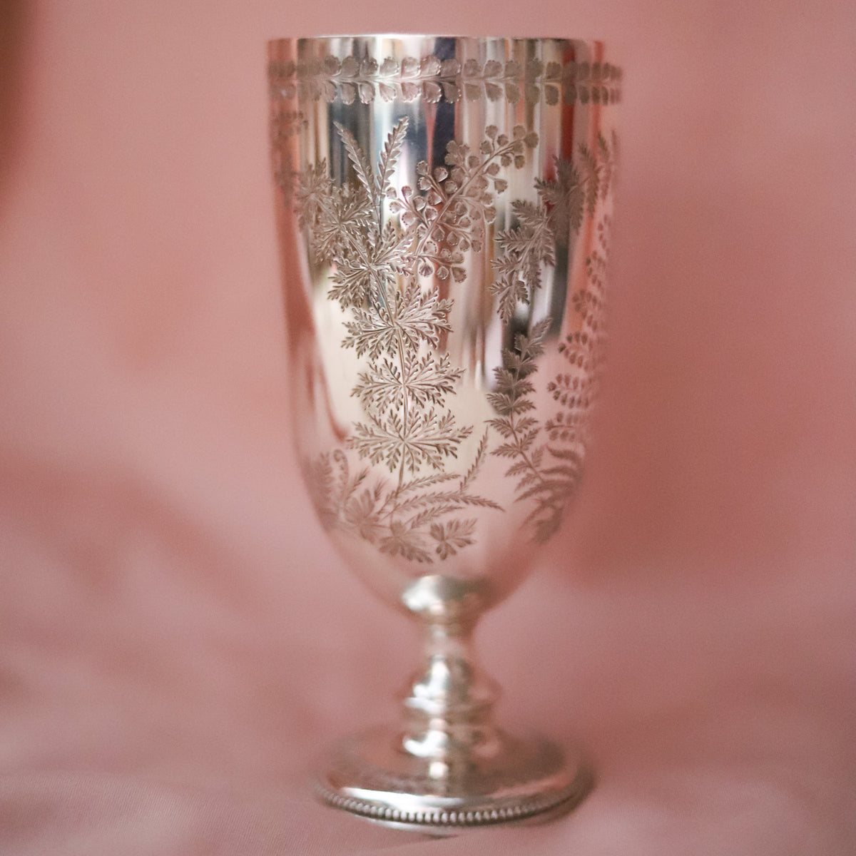 Antique Victorian Sterling Silver Goblet, London 1875