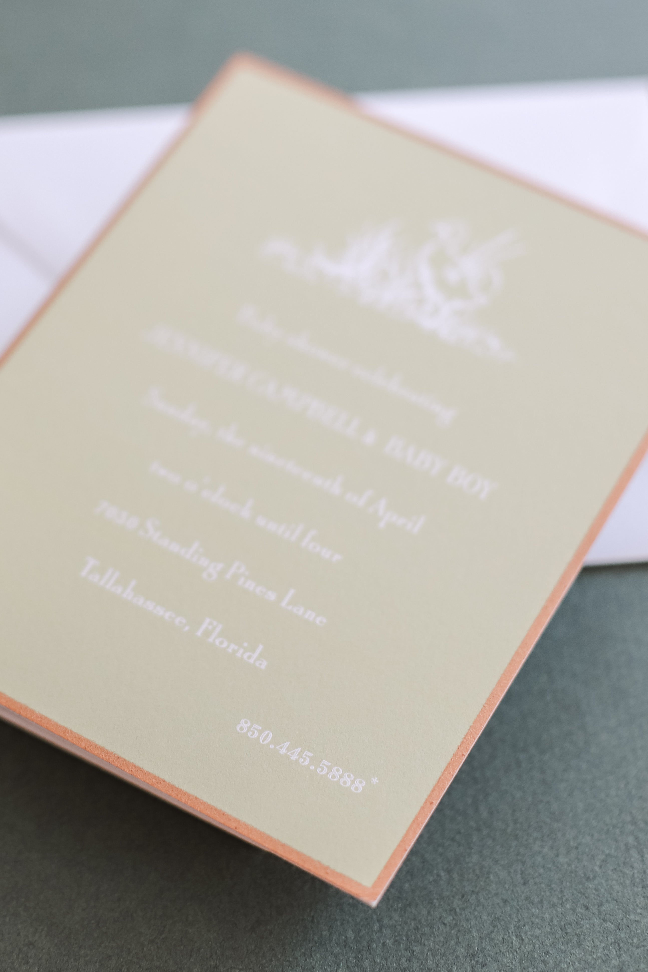 Heath Luxe Baby Shower Invitation