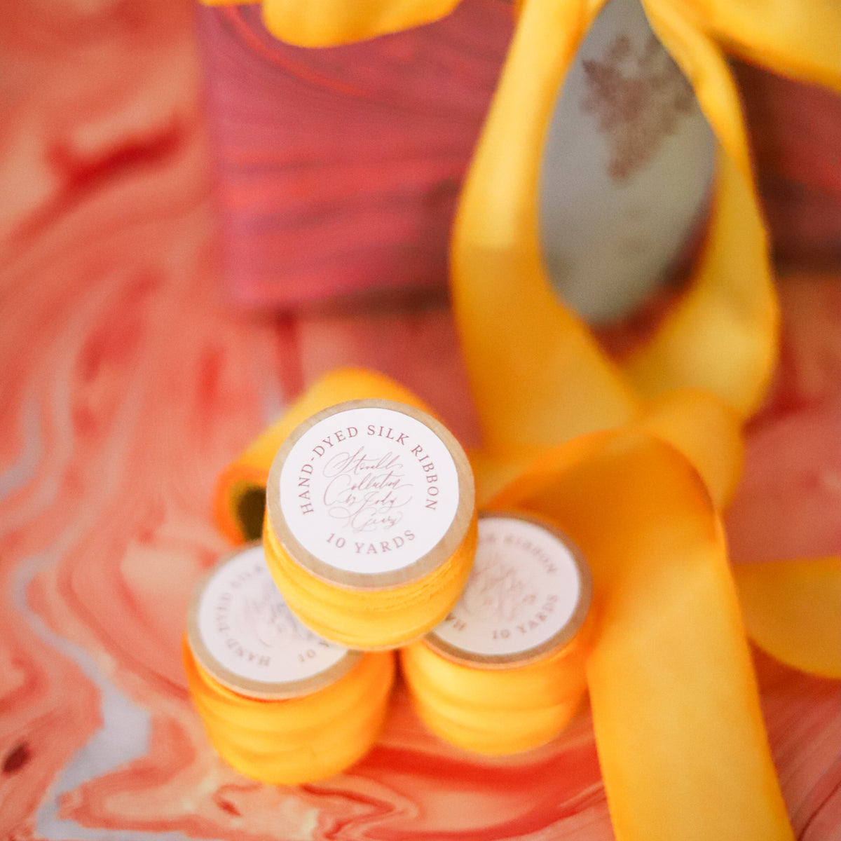 Sunshine Hand-Dyed Silk Ribbon