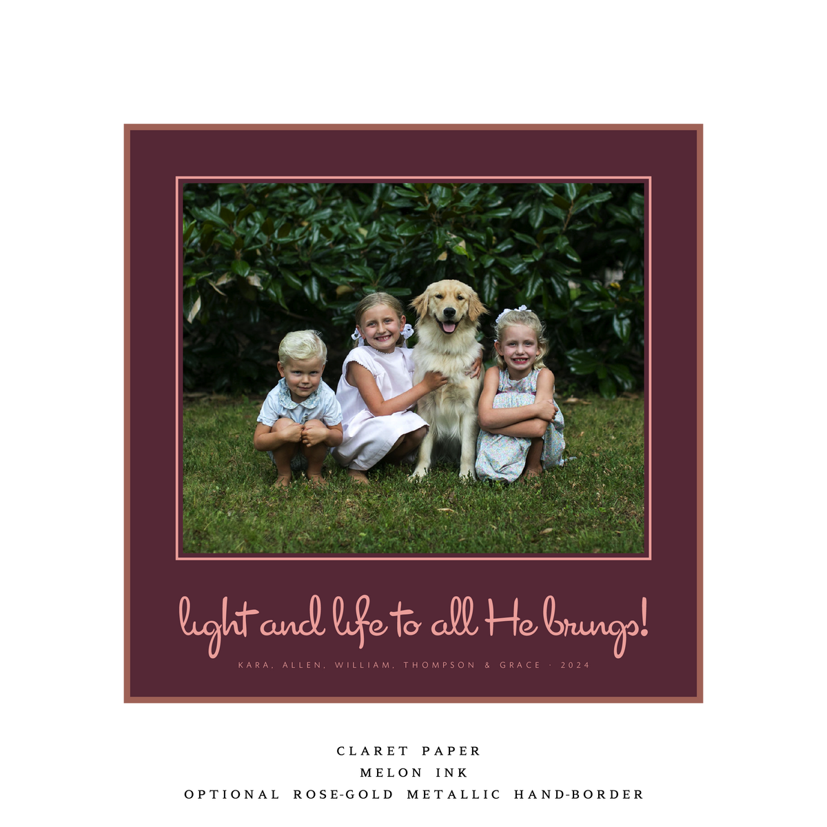 Juniper Large Square Luxe Holiday Card (Archive)