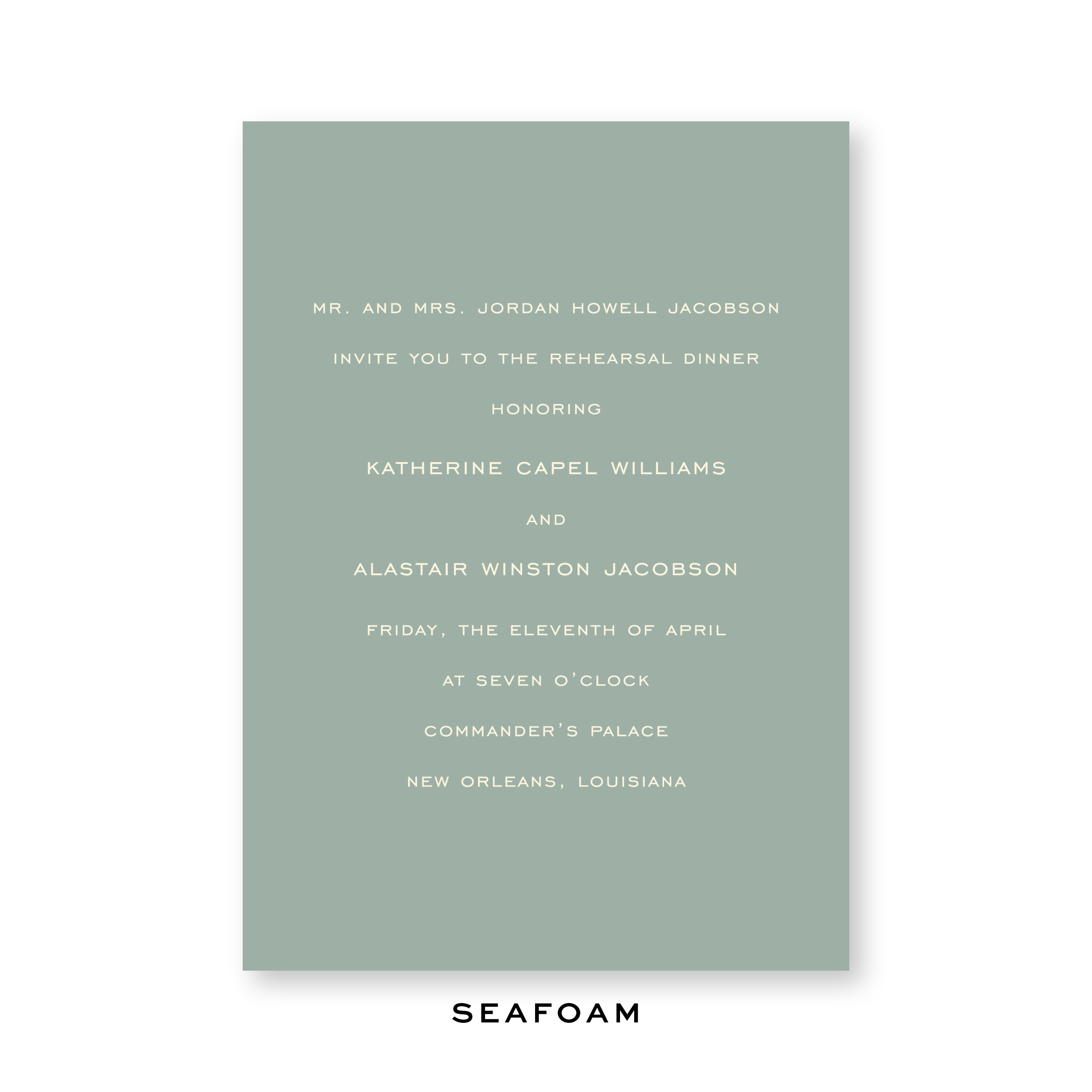 Winston Rehearsal Dinner Invitation