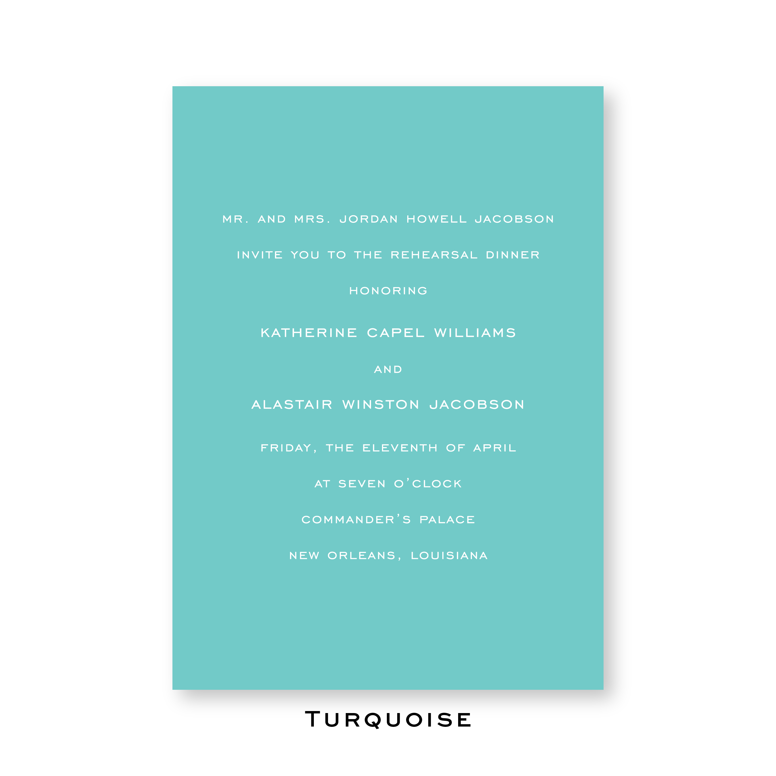 Winston Rehearsal Dinner Invitation