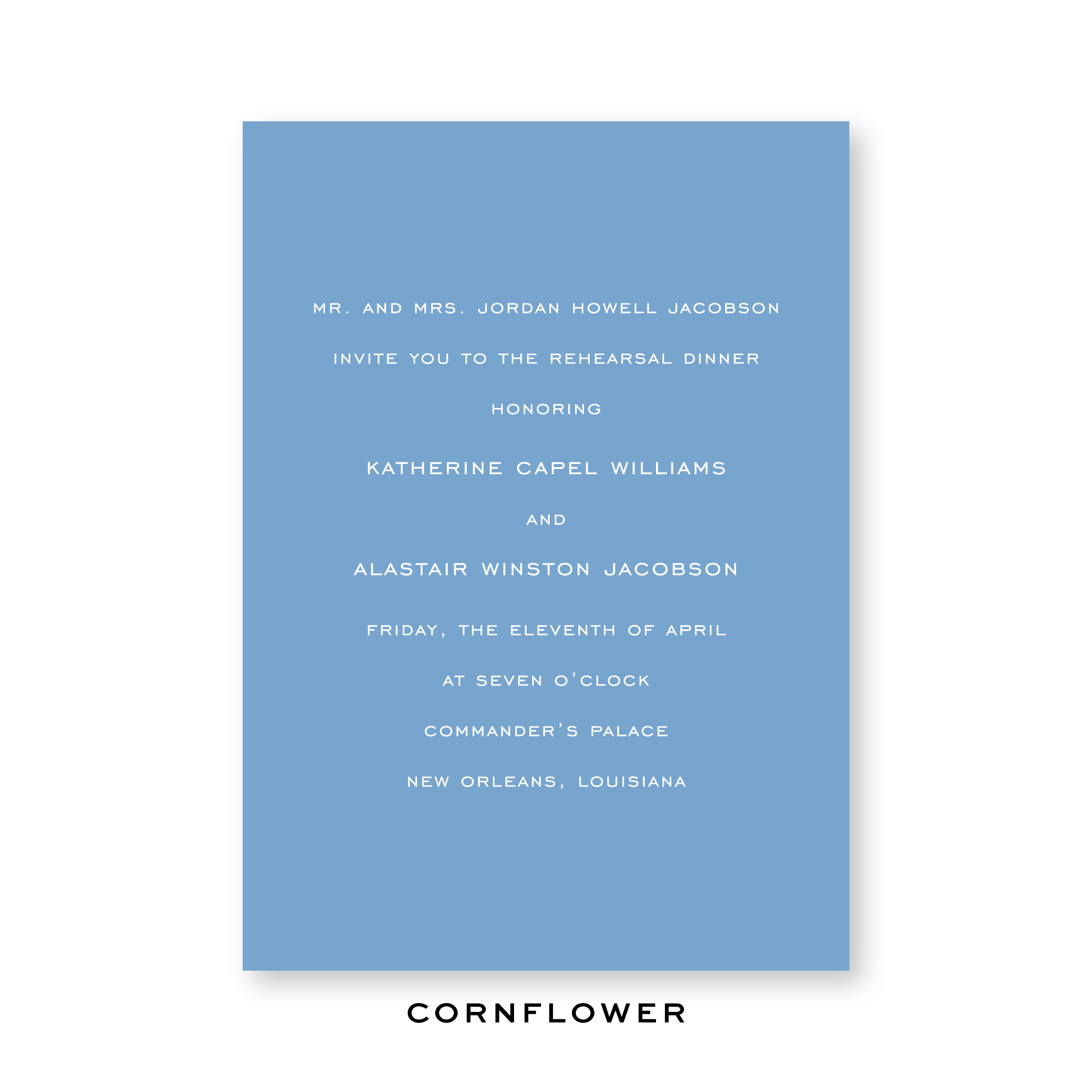 Winston Rehearsal Dinner Invitation