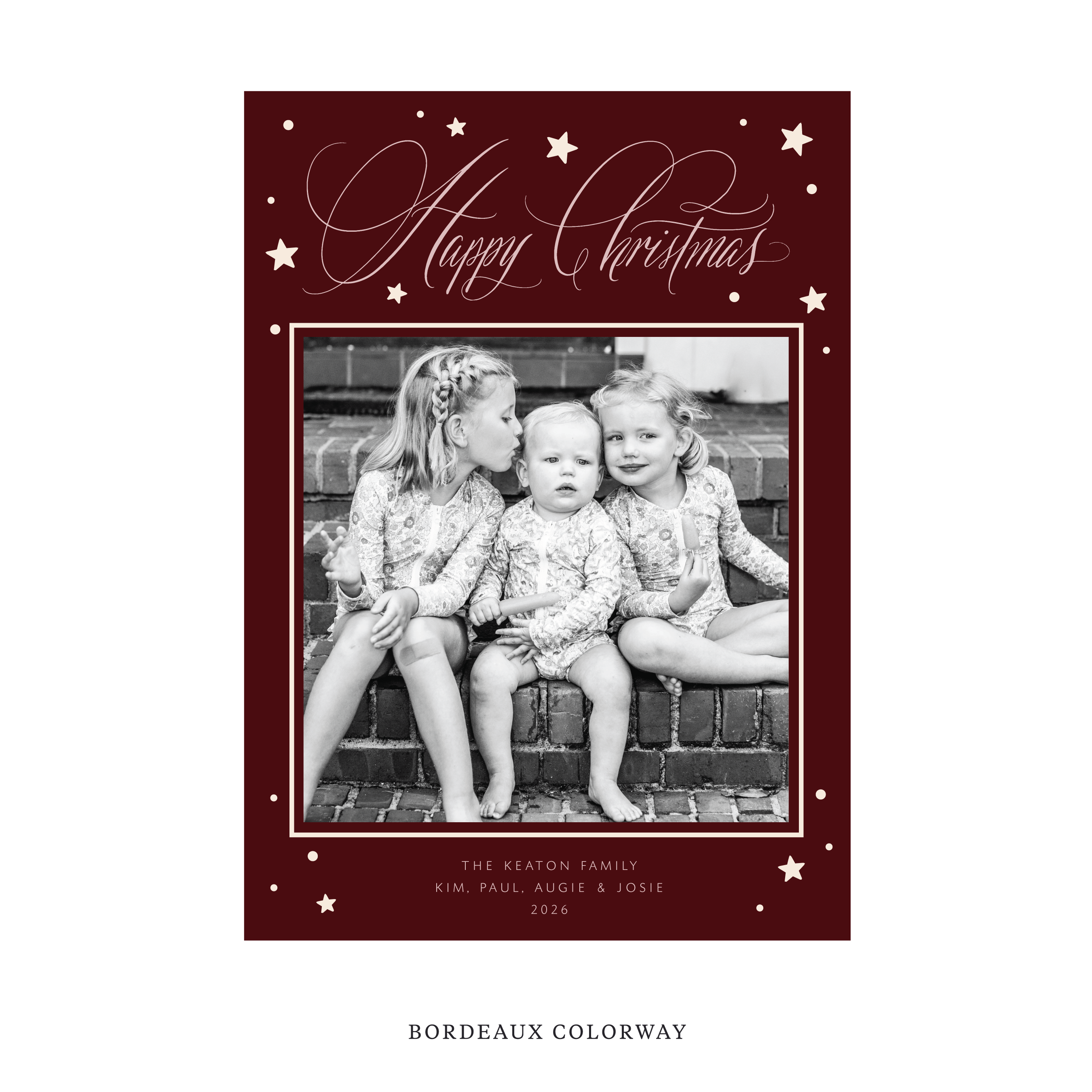 Keaton Classic Flat Print Holiday Card, Large
