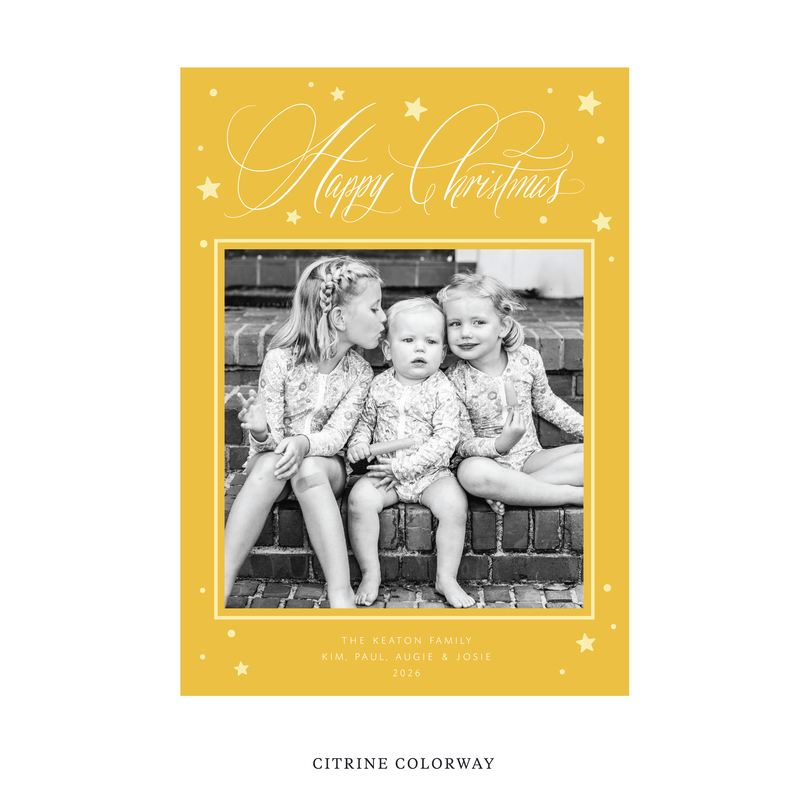 Keaton Classic Flat Print Holiday Card, Large