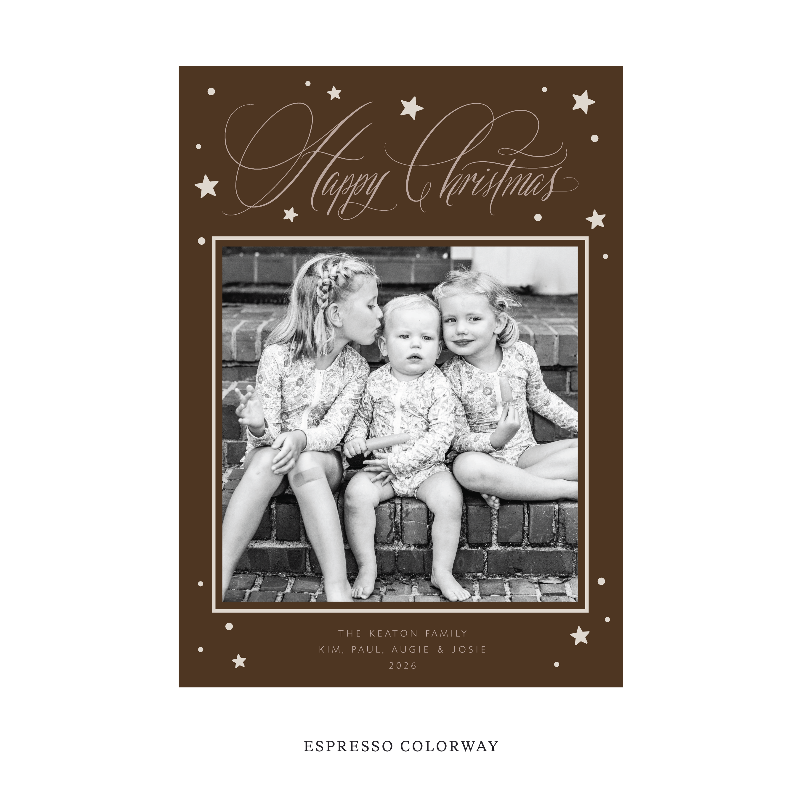 Keaton Classic Flat Print Holiday Card, Large